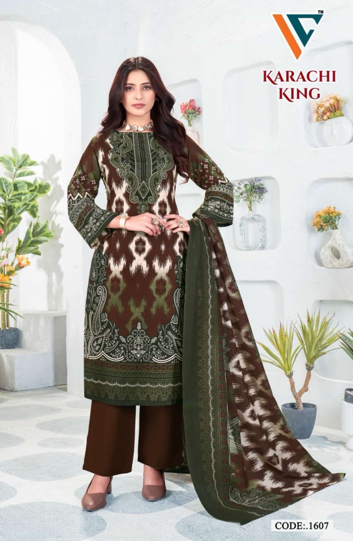 VANDANA‎‎‎ CREATION KARACHI KING VOL 16 COTTON DIGITAL PRINTS SALWAR SUIT