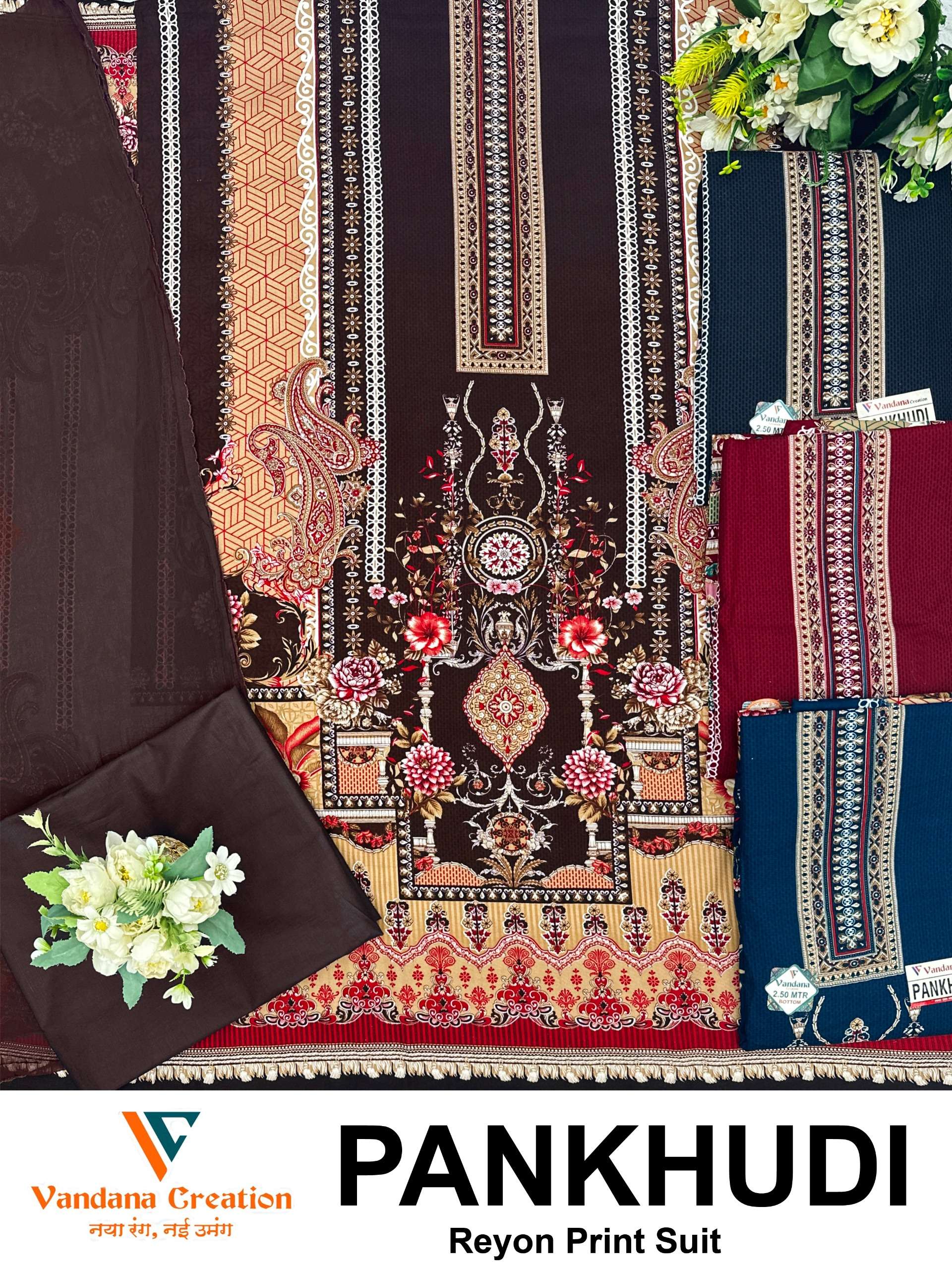 VANDANA‎ CREATION PANKHUD‎I RAYON DIGITAL PRINT SALWAR SUIT