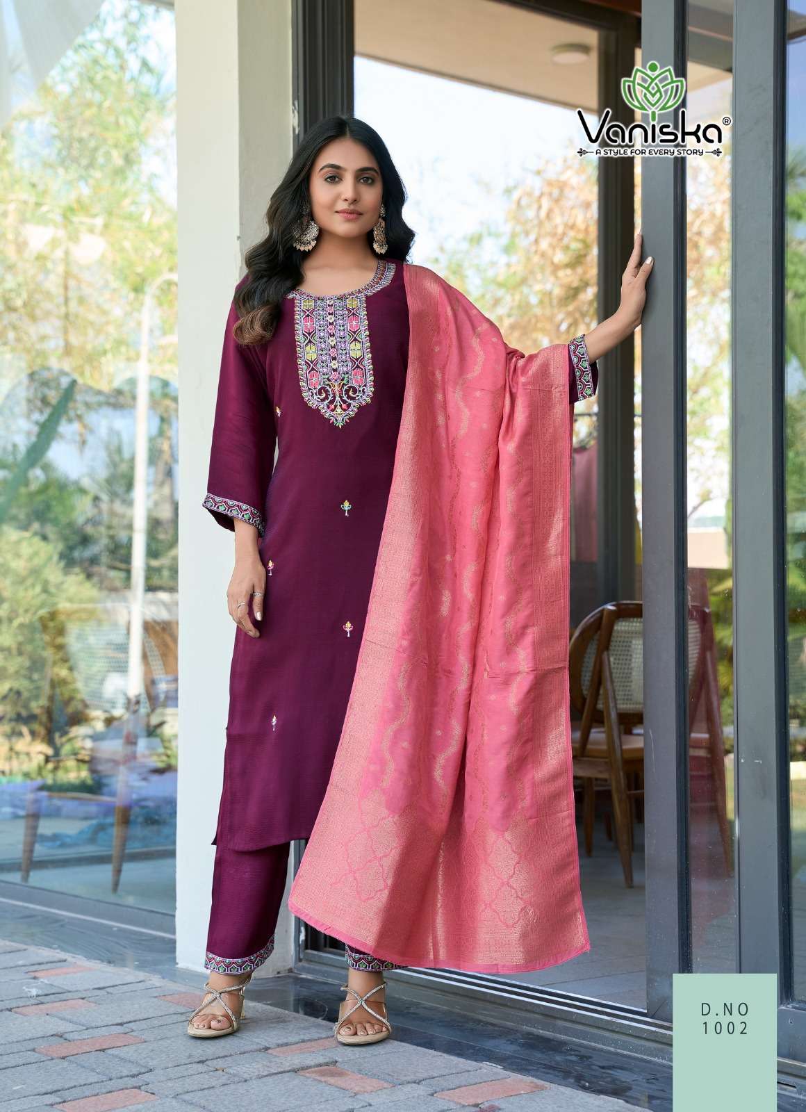 VANISKA FANTASY VOL 1 VISCOSE FANCY EMBROIDERIES KURTI COMBO SET