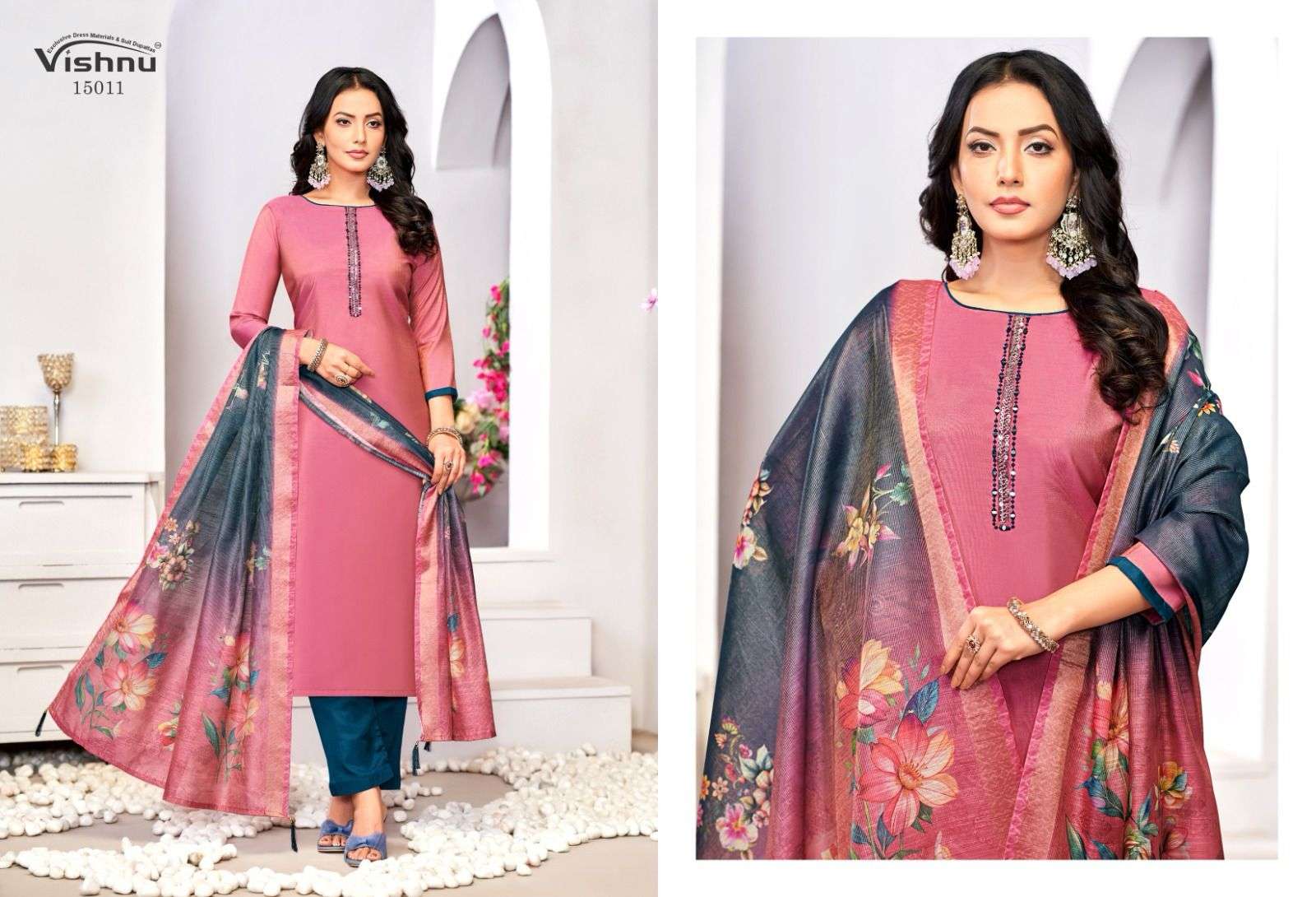 VISHNU IMPEX ALIZZA SIMER FABRIC FANCY WORK LADIES SALWAR SUIT