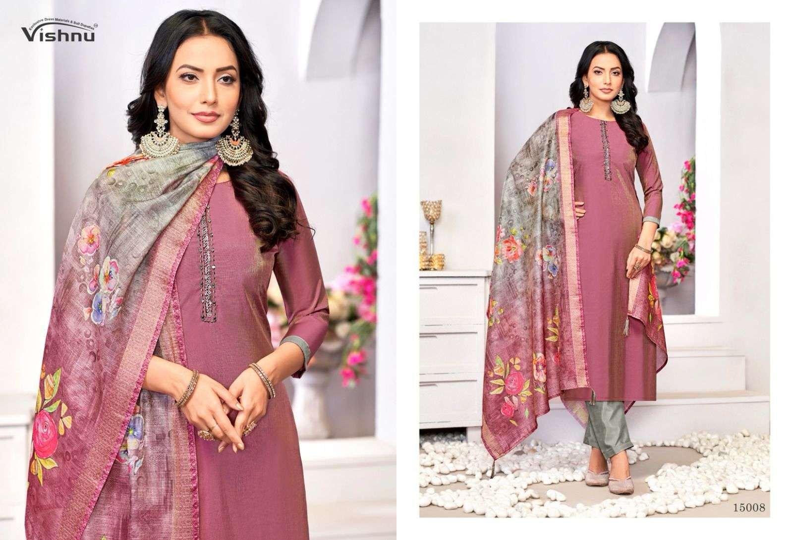 VISHNU IMPEX ALIZZA SIMER FABRIC FANCY WORK LADIES SALWAR SUIT