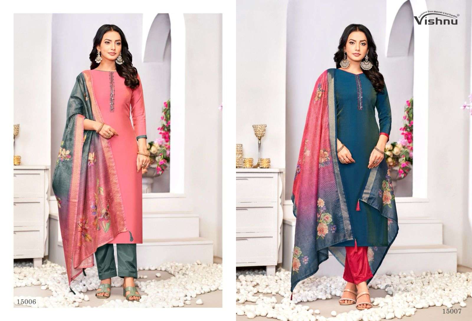 VISHNU IMPEX ALIZZA SIMER FABRIC FANCY WORK LADIES SALWAR SUIT