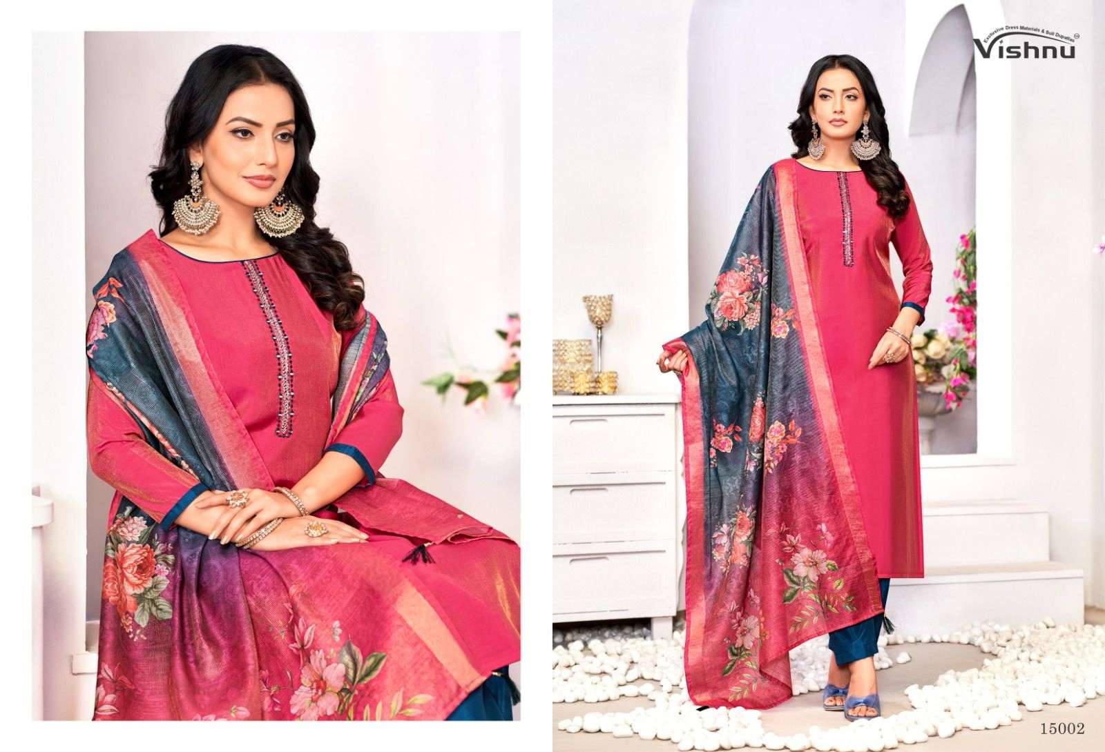 VISHNU IMPEX ALIZZA SIMER FABRIC FANCY WORK LADIES SALWAR SUIT