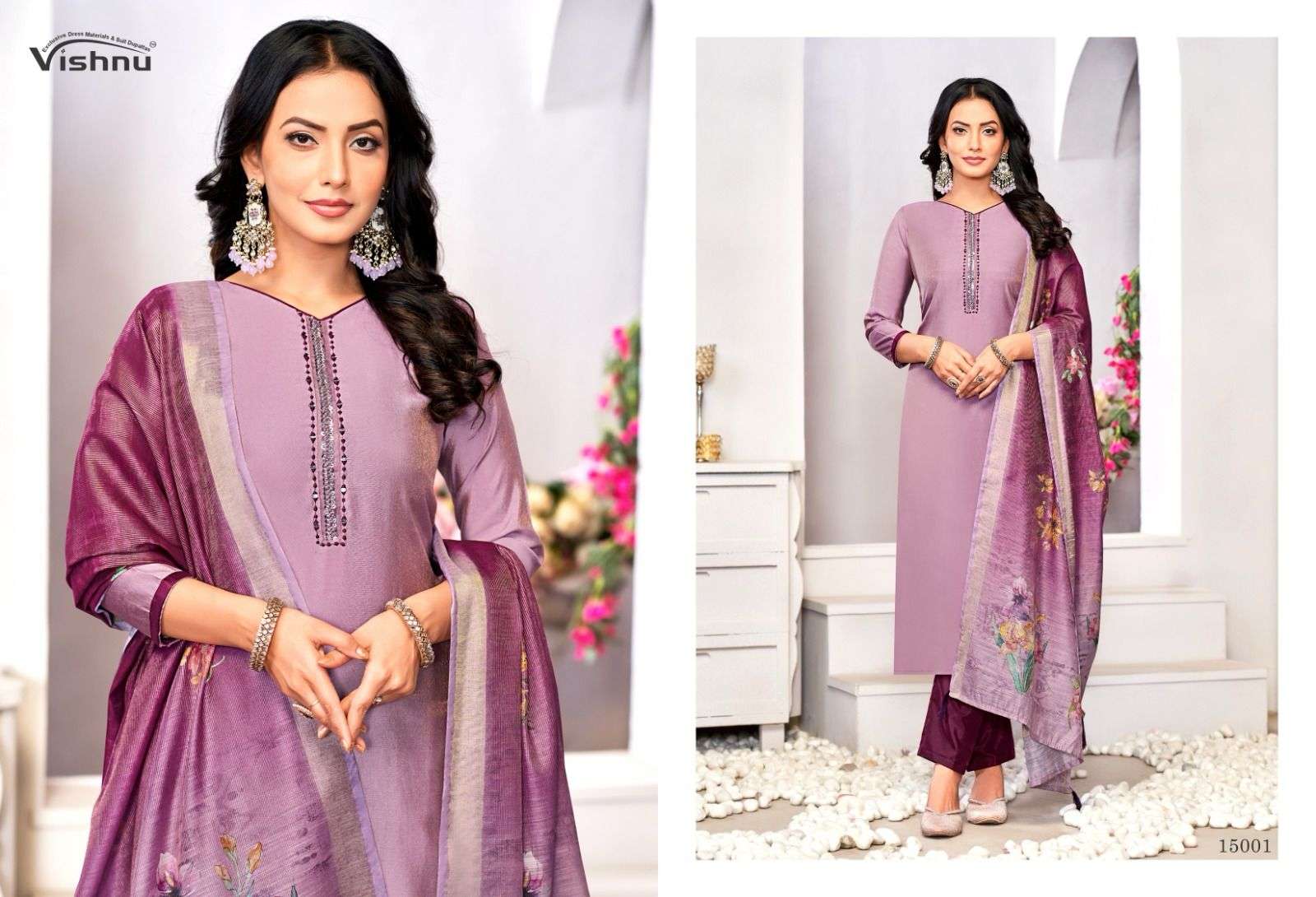 VISHNU IMPEX ALIZZA SIMER FABRIC FANCY WORK LADIES SALWAR SUIT