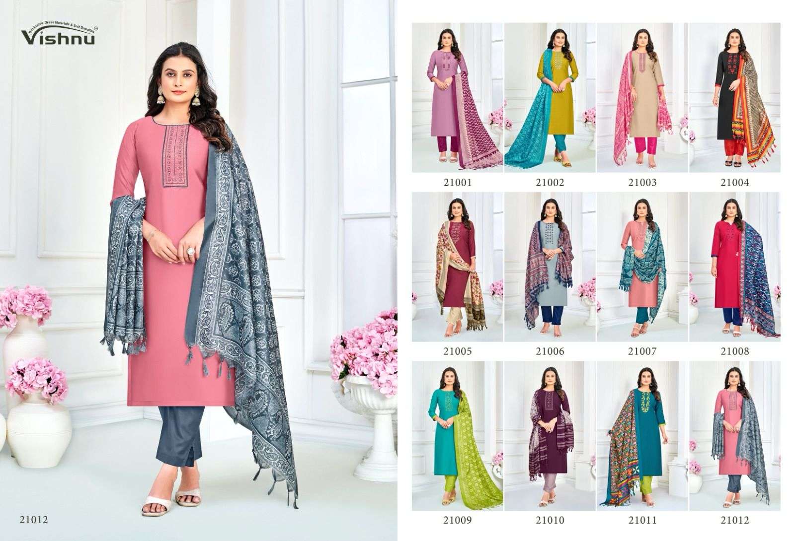 VISHNU IMPEX EVANKA VOL 12 SILK FANCY WORKS SALWAR SUIT