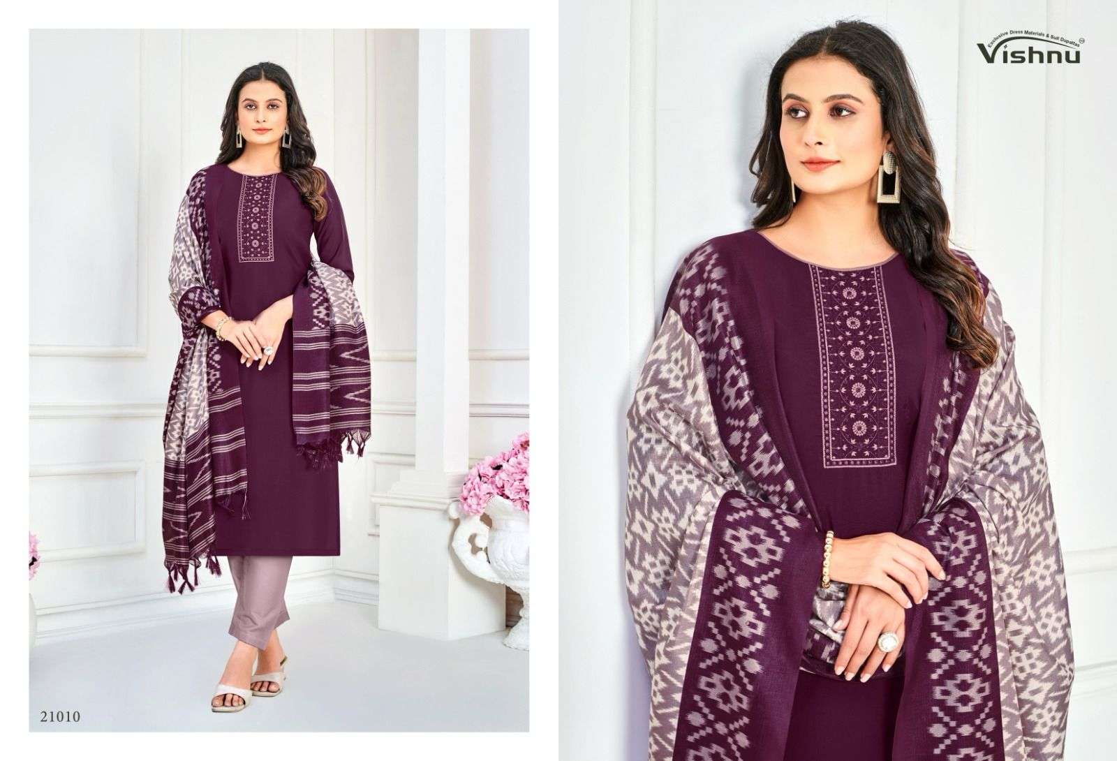 VISHNU IMPEX EVANKA VOL 12 SILK FANCY WORKS SALWAR SUIT