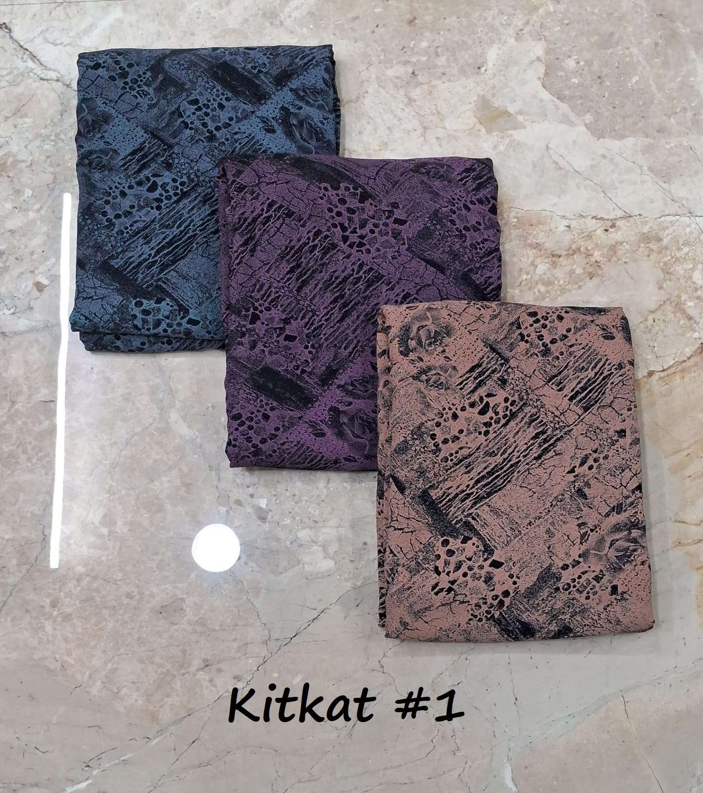 VISHWAM FABRICS KITKAT CREPE GEORGETTE DIGITAL PRINT WITH WORK SUIT