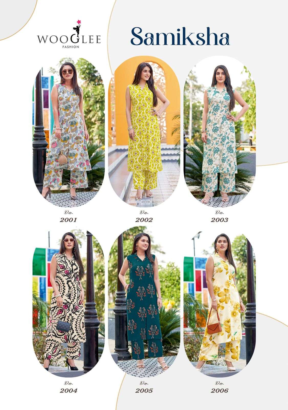 WOOGLEE SAMIKSHA RAYON PRINT FANCY LADIES KURTI WITH BOTTOM PAIR