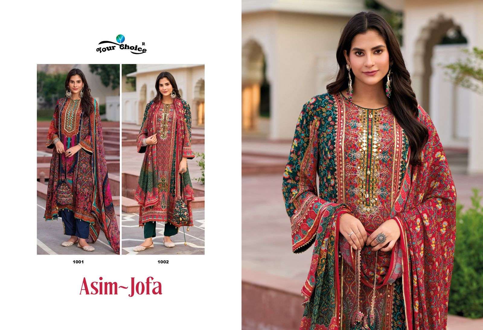 YOUR CHOICE ASIM JOFA PAKISTANI STYLE DESIGNER READY MADE SUIT