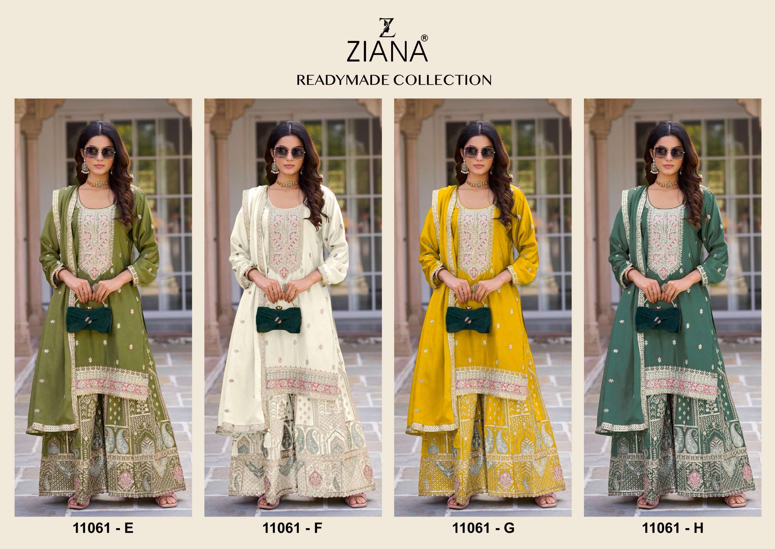 ZIANA D NO 11061 HEAVY DESIGNER PARTY WEAR LADIES SUIT