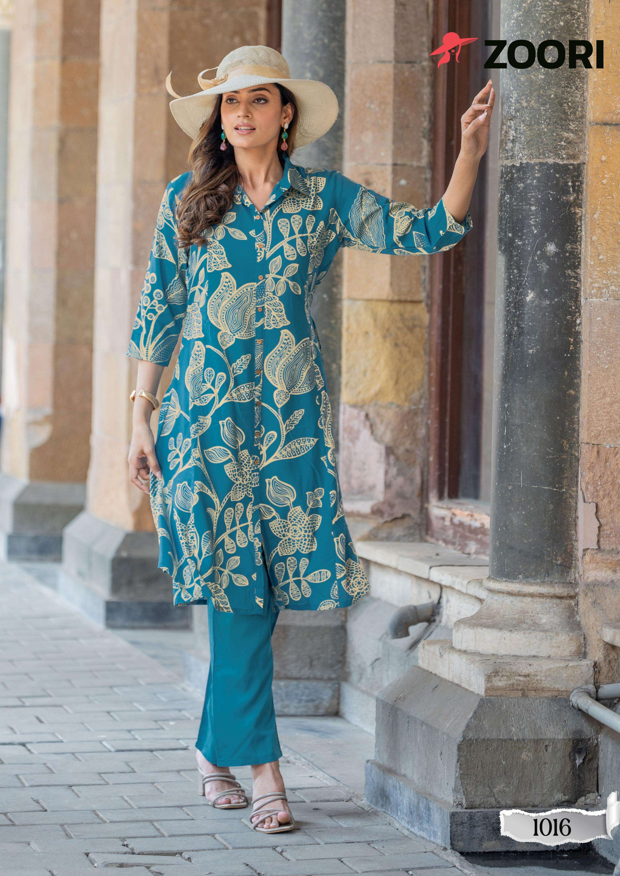 ZOORI ALEXA VOL 3 RAYON PRINT FANCY SUMMER WEAR CO-ORD SET