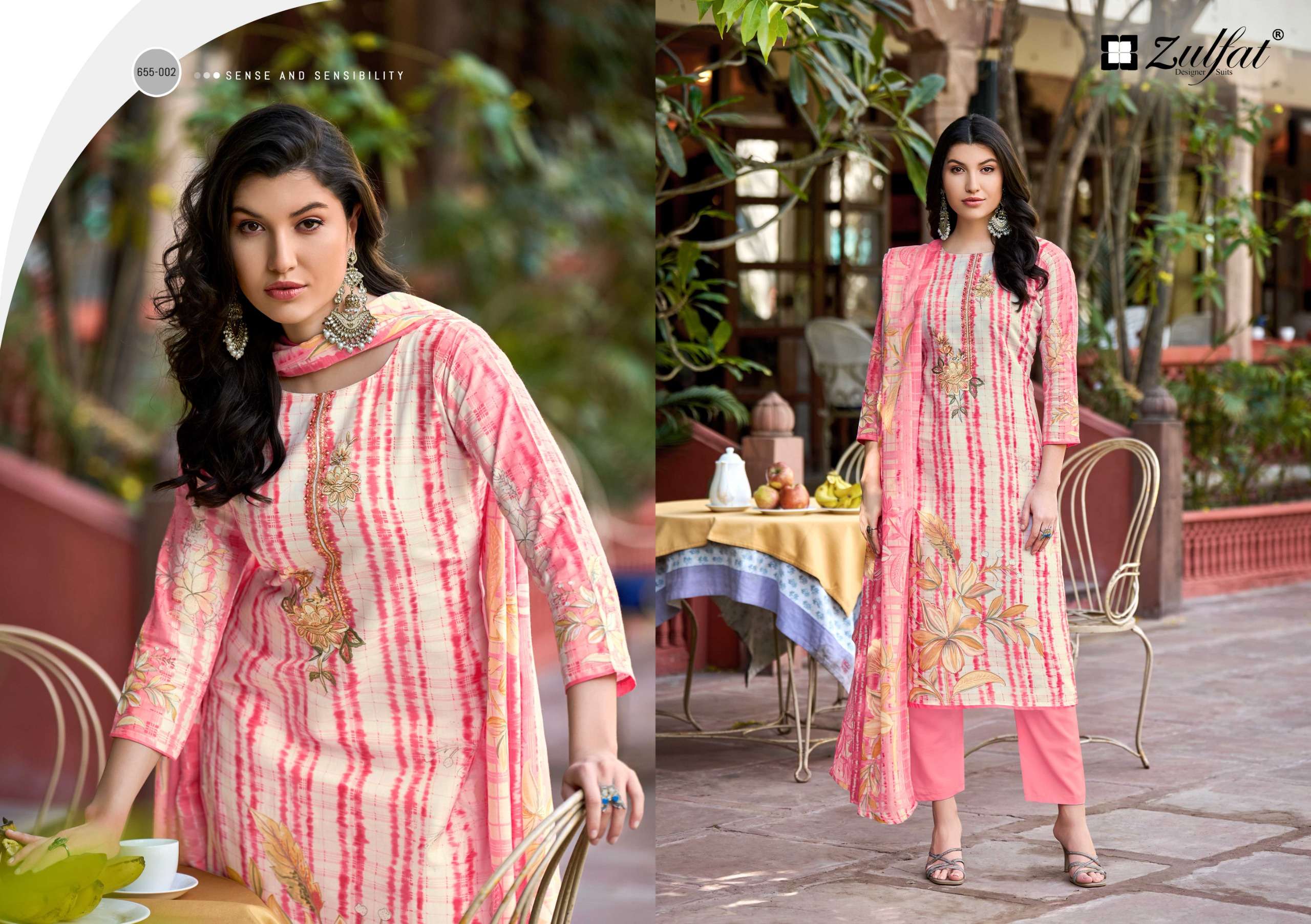 ZULFAT DESIGNER SUITS NOOR VOL 2 COTTON DIGITAL PRINTS WITH WORK SUIT