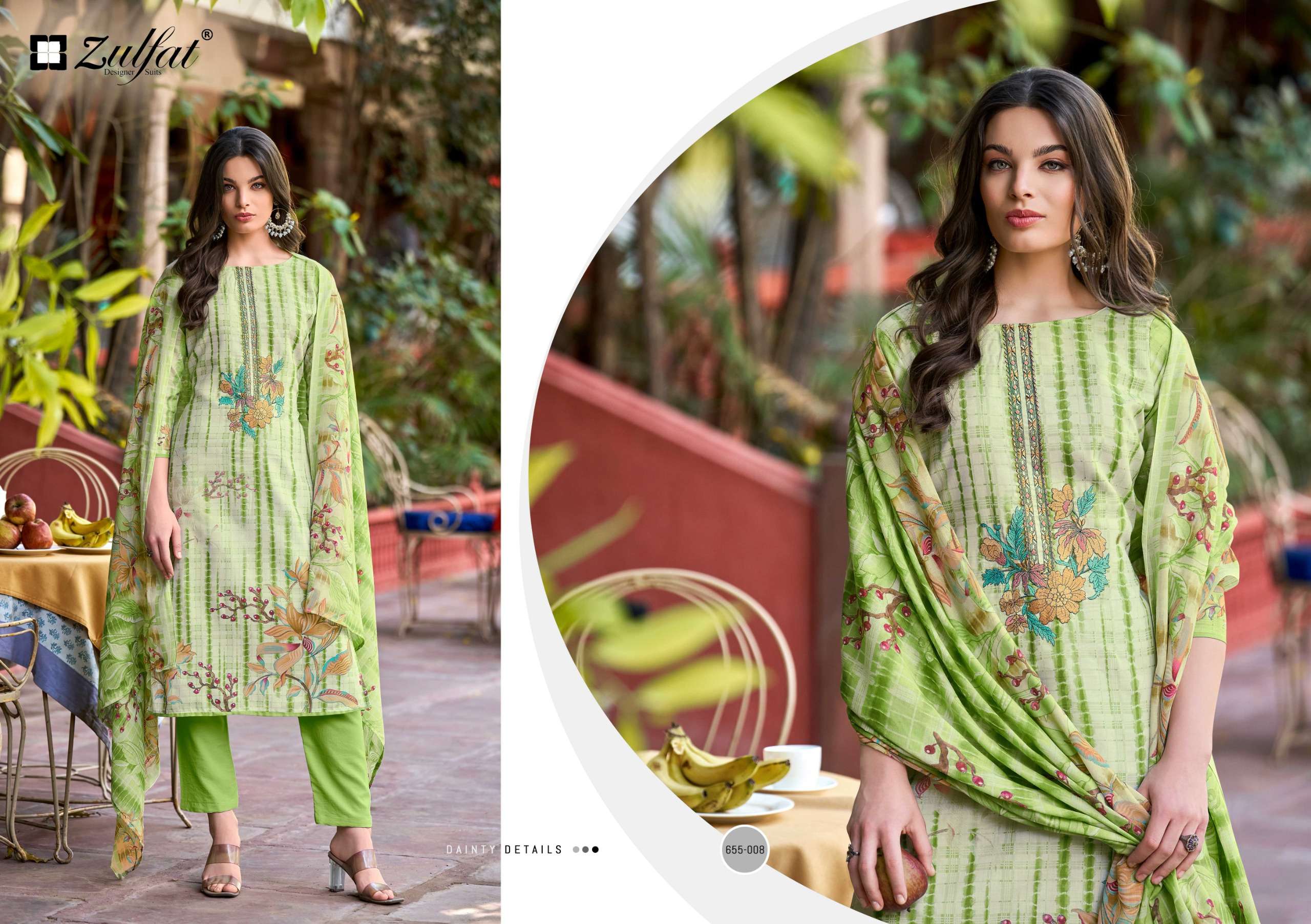ZULFAT DESIGNER SUITS NOOR VOL 2 COTTON DIGITAL PRINTS WITH WORK SUIT