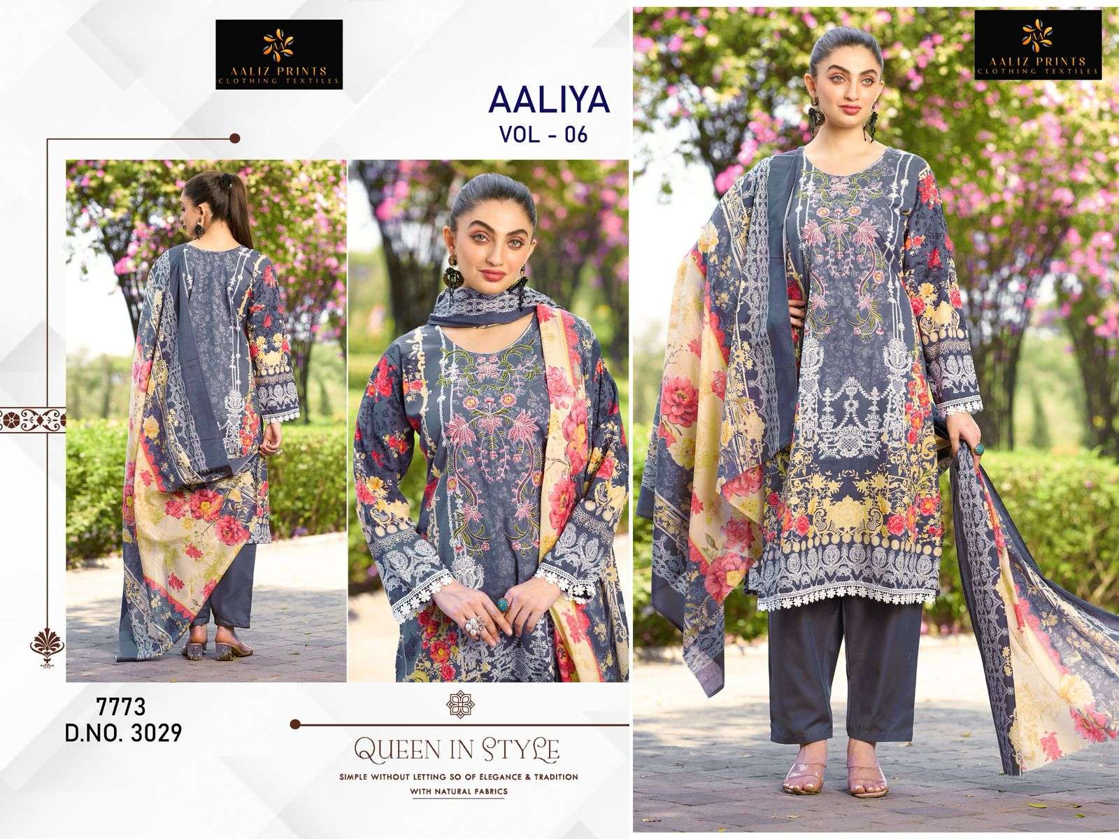 AALIZ PRINTS AALIYA VOL 6 COTTON DIGITAL STYLE PRINT SALWAR SUIT