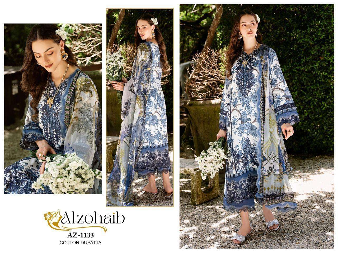 AL ZOHAIB AZ 1133 TO 1142 COTTON FANCY WORK SALWAR KAMEEZ 