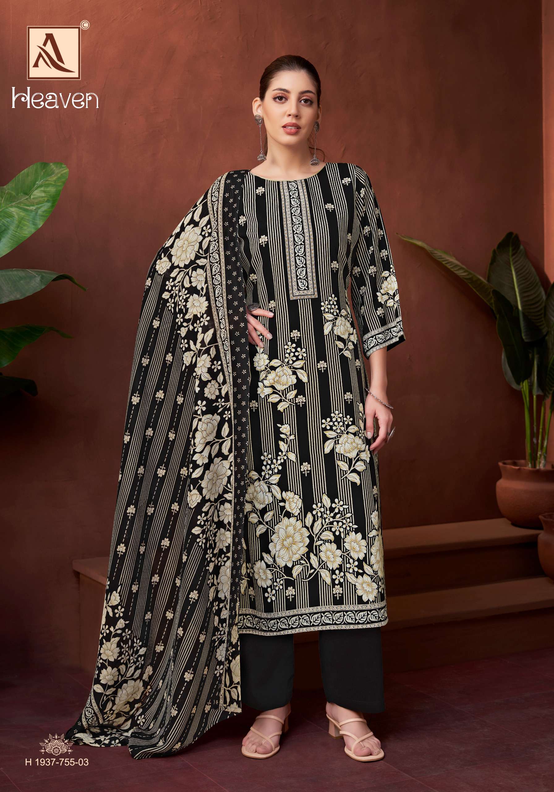 ALOK SUITS HEAVEN JAM COTTON PRINT WITH FANCY WORK SUIT