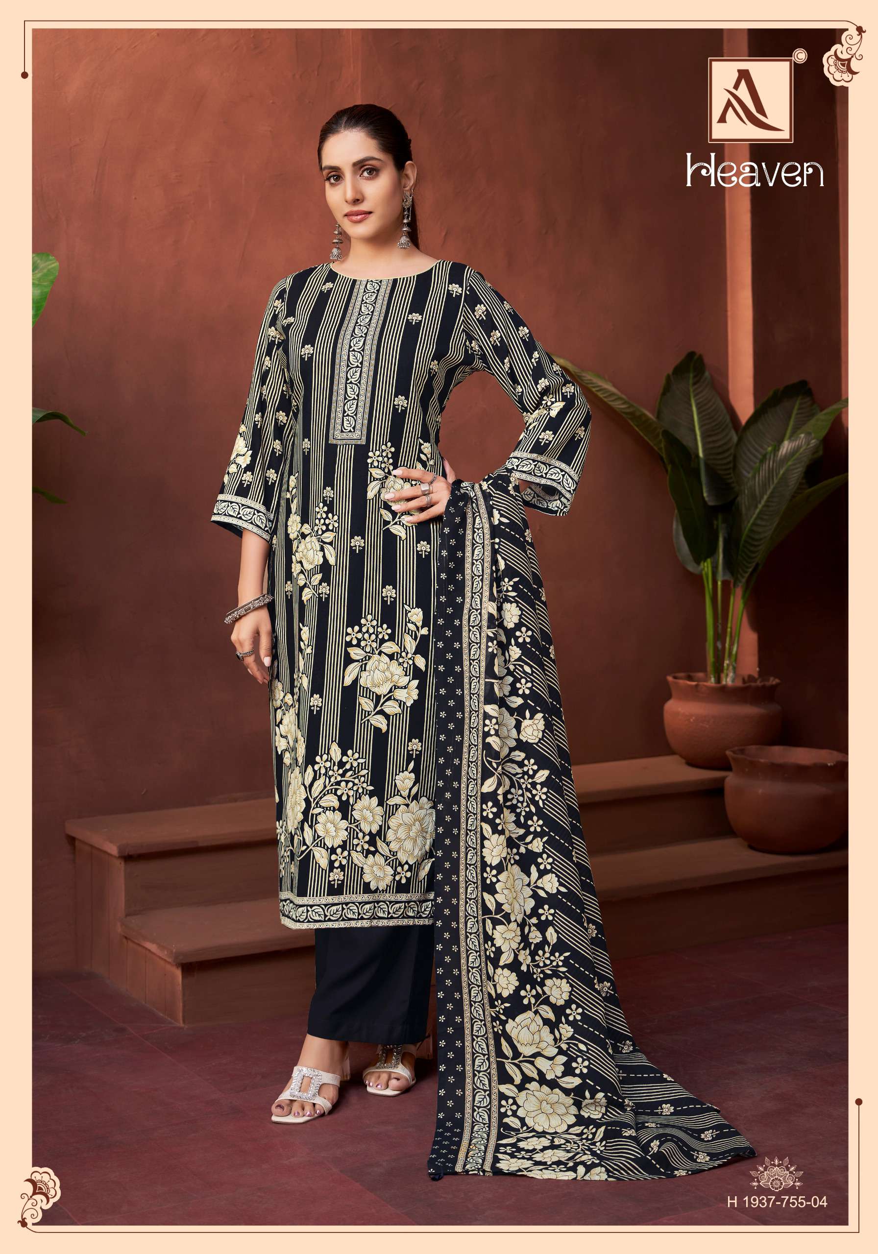 ALOK SUITS HEAVEN JAM COTTON PRINT WITH FANCY WORK SUIT
