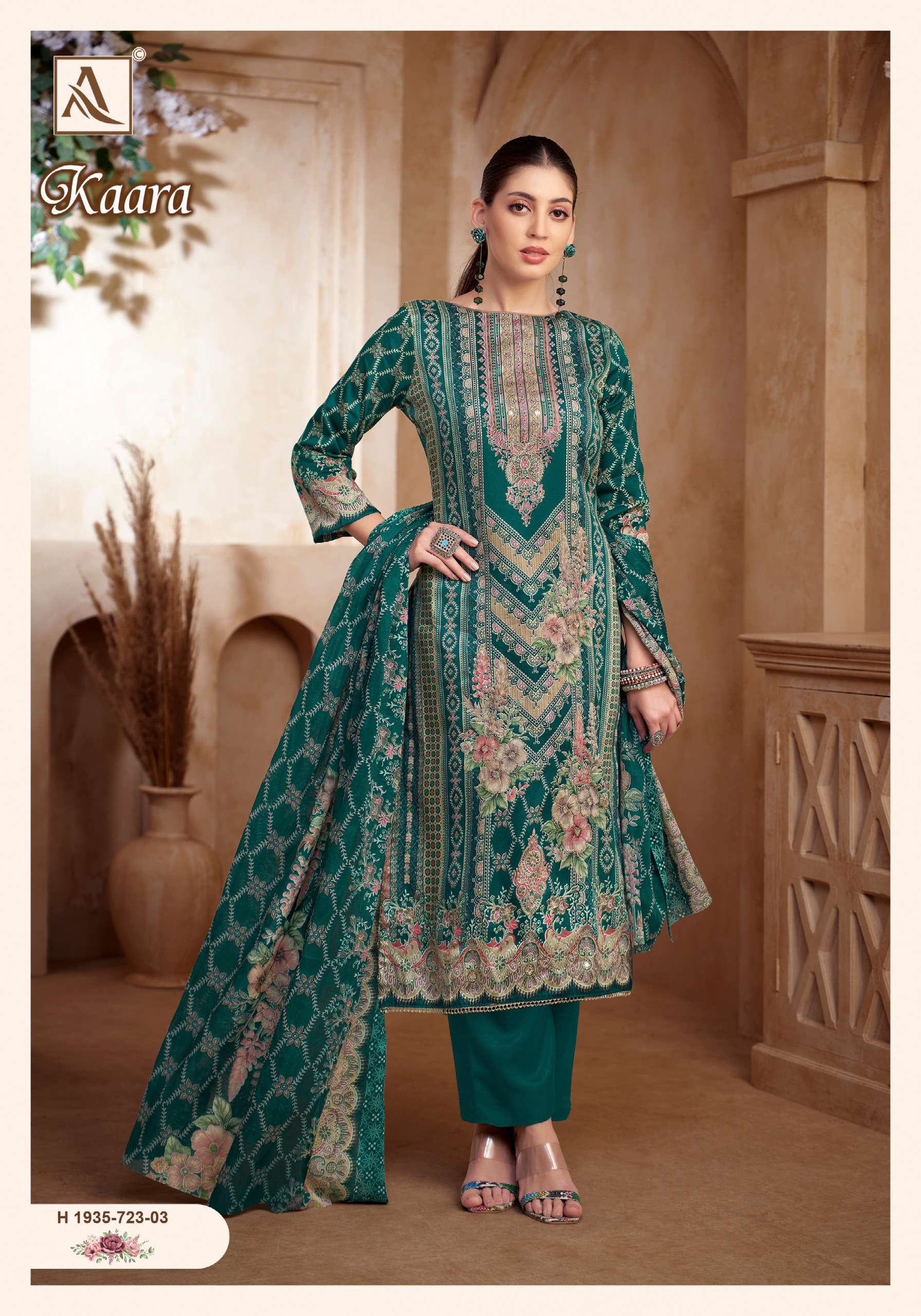 ALOK SUITS KAARA COTTON PRINT WITH FANCY HAND WORK SUIT