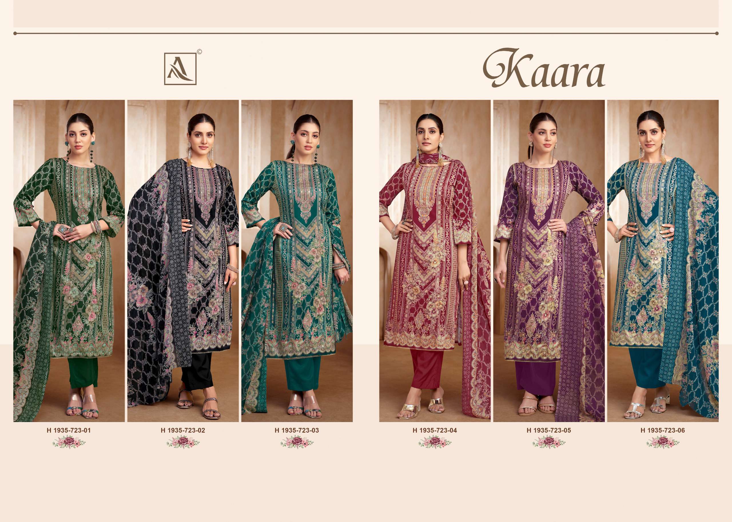 ALOK SUITS KAARA COTTON PRINT WITH FANCY HAND WORK SUIT
