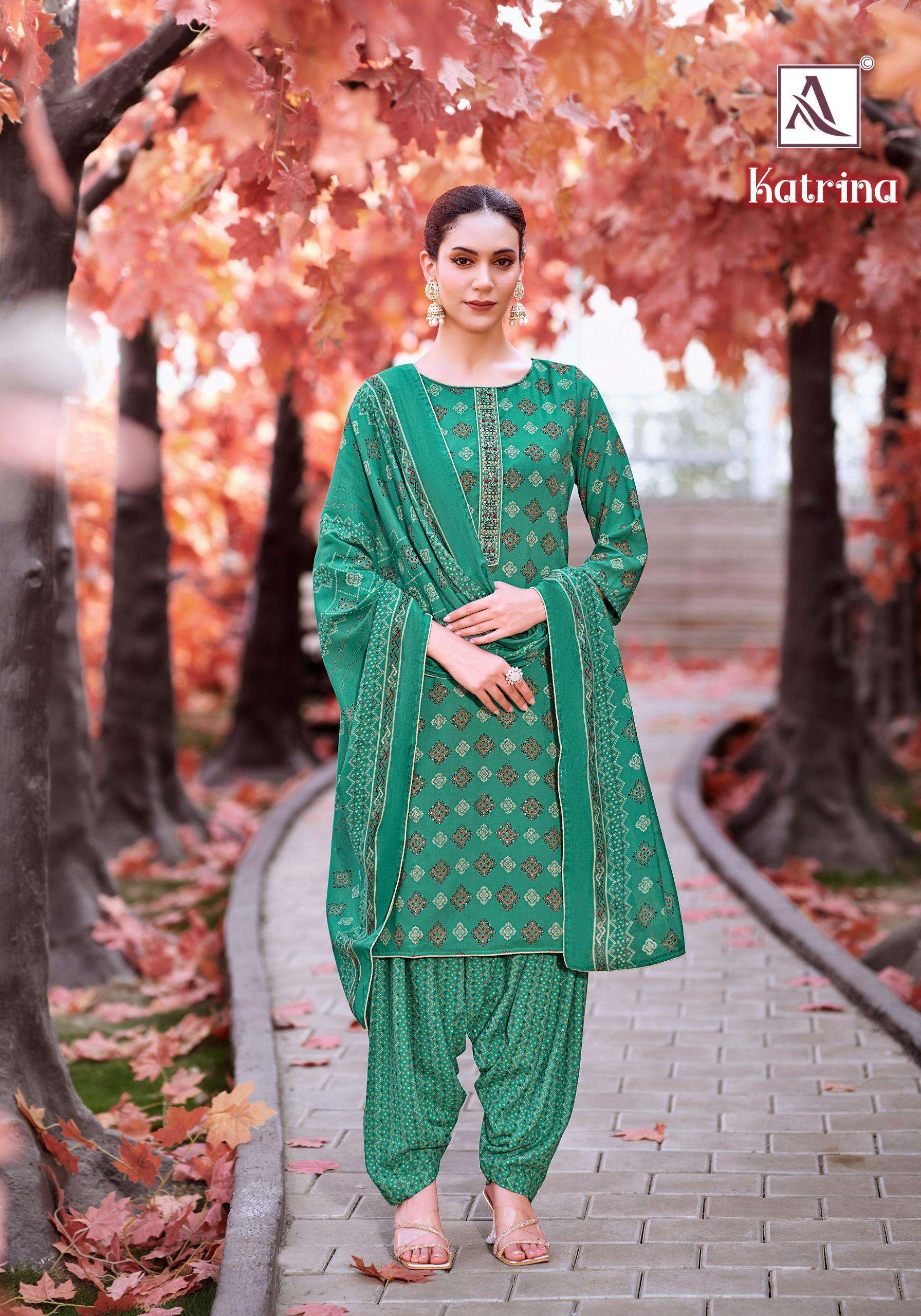 ALOK SUITS KATRINA VISCOSE PRINT WITH FANCY EMBROIDERY WORK SUIT