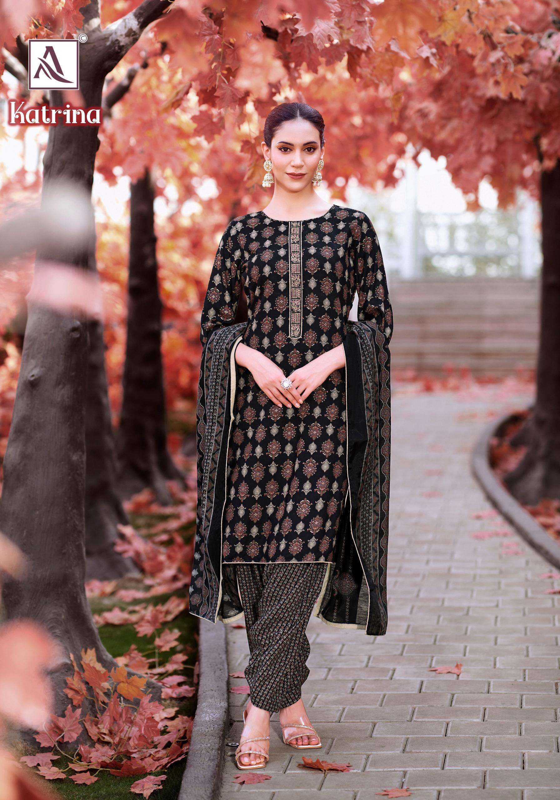 ALOK SUITS KATRINA VISCOSE PRINT WITH FANCY EMBROIDERY WORK SUIT