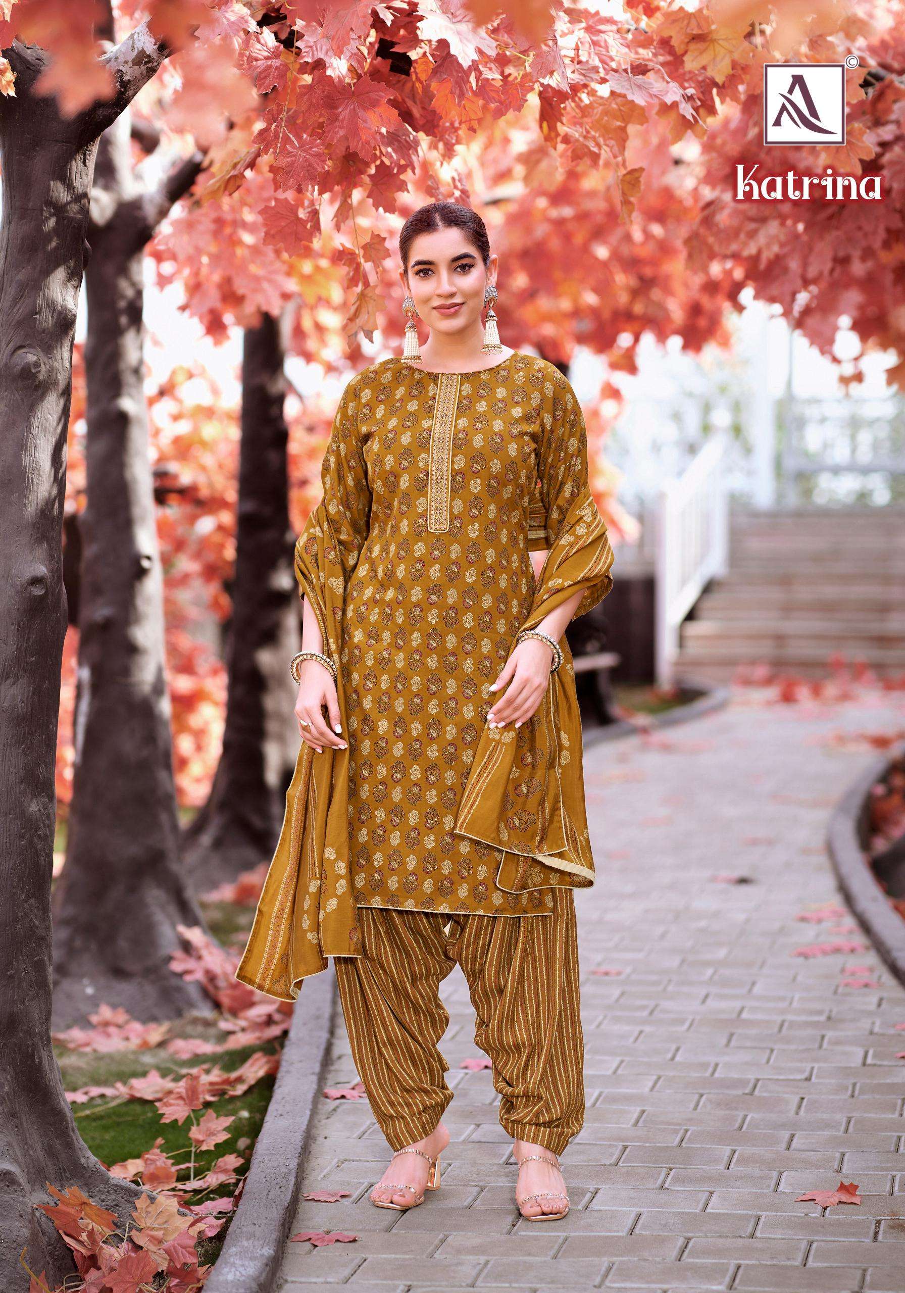 ALOK SUITS KATRINA VISCOSE PRINT WITH FANCY EMBROIDERY WORK SUIT