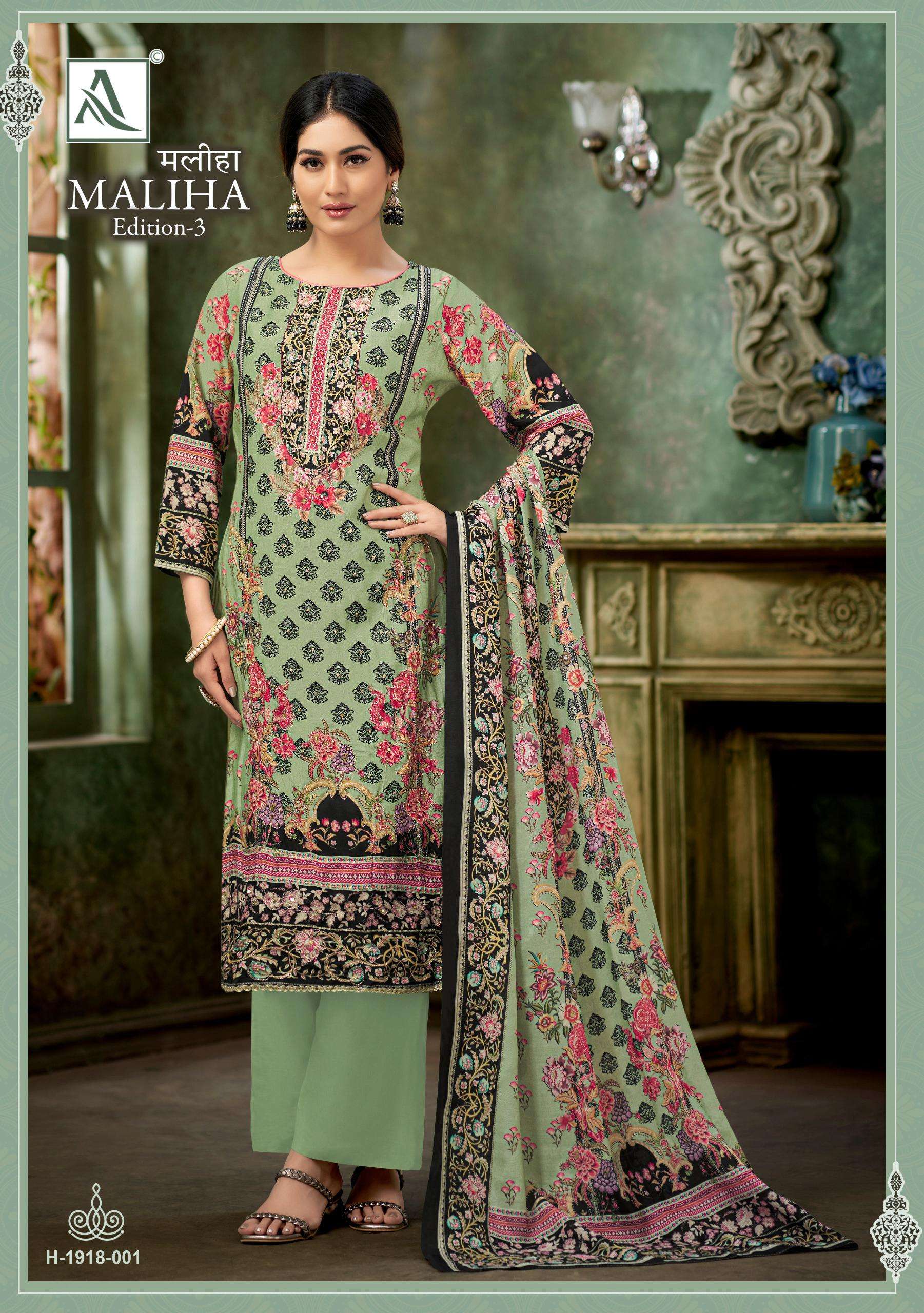 ALOK SUITS MALIHA EDITION 3 VISCOSE DIGITAL PRINT WITH HAND WORK SUIT