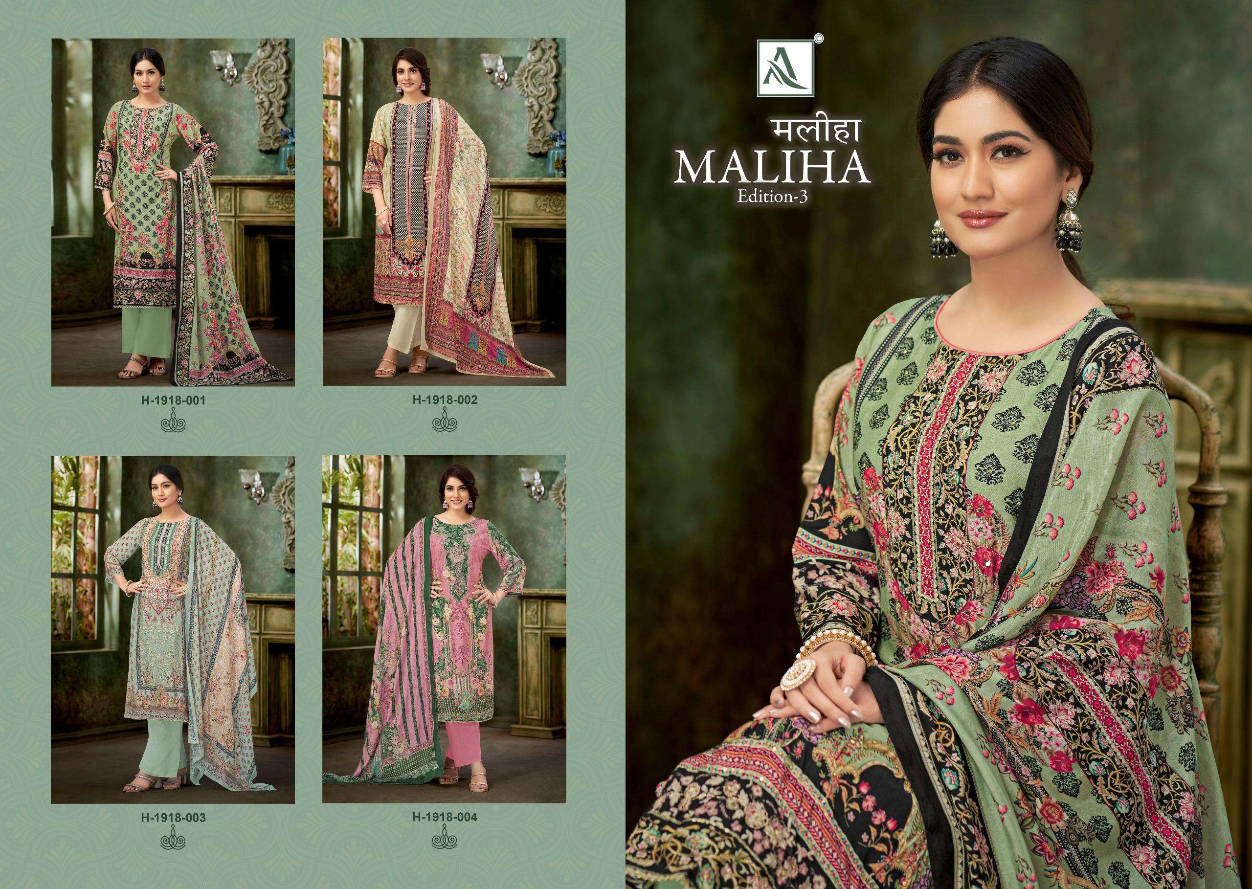 ALOK SUITS MALIHA EDITION 3 VISCOSE DIGITAL PRINT WITH HAND WORK SUIT