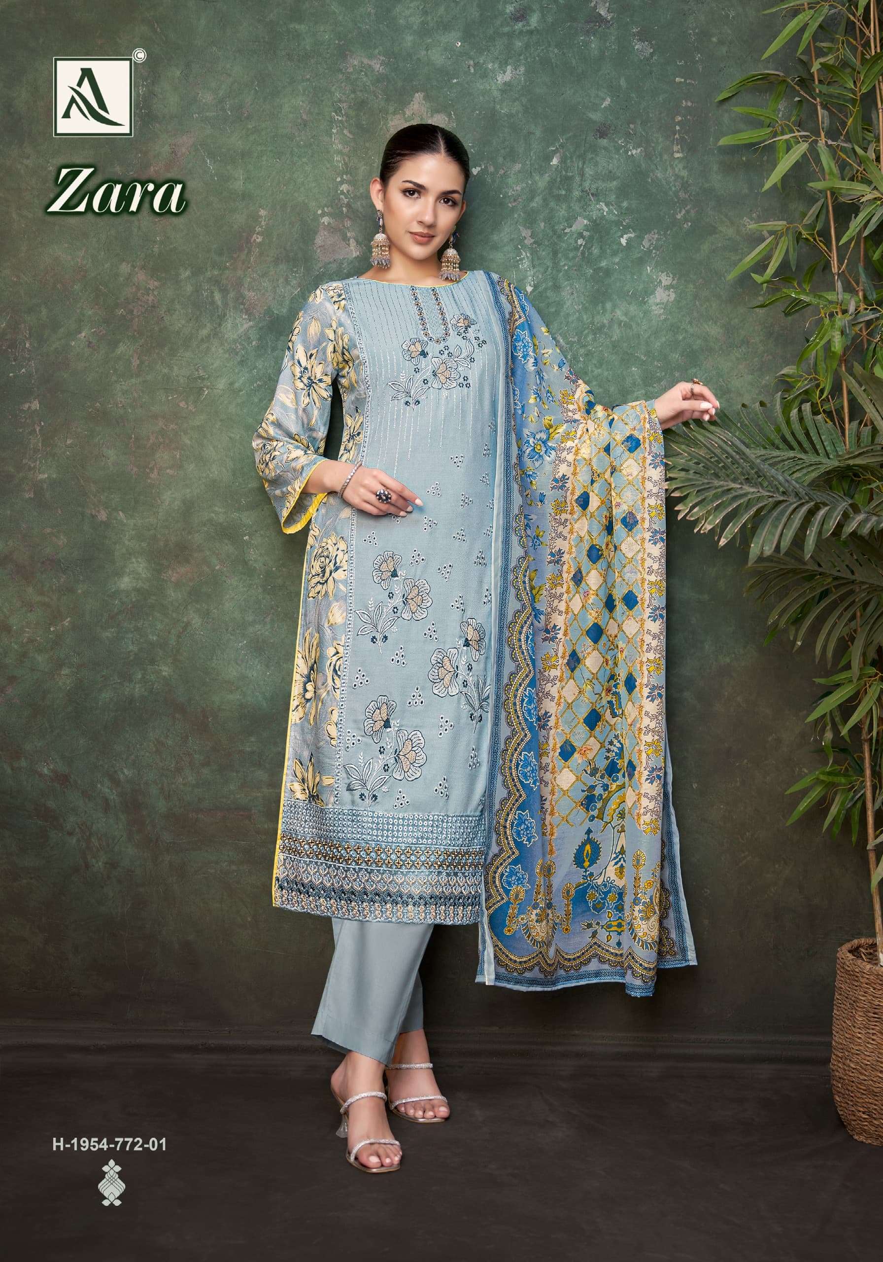 ALOK SUITS ZARA VISCOSE FANCY DESIGNER WORK SUIT