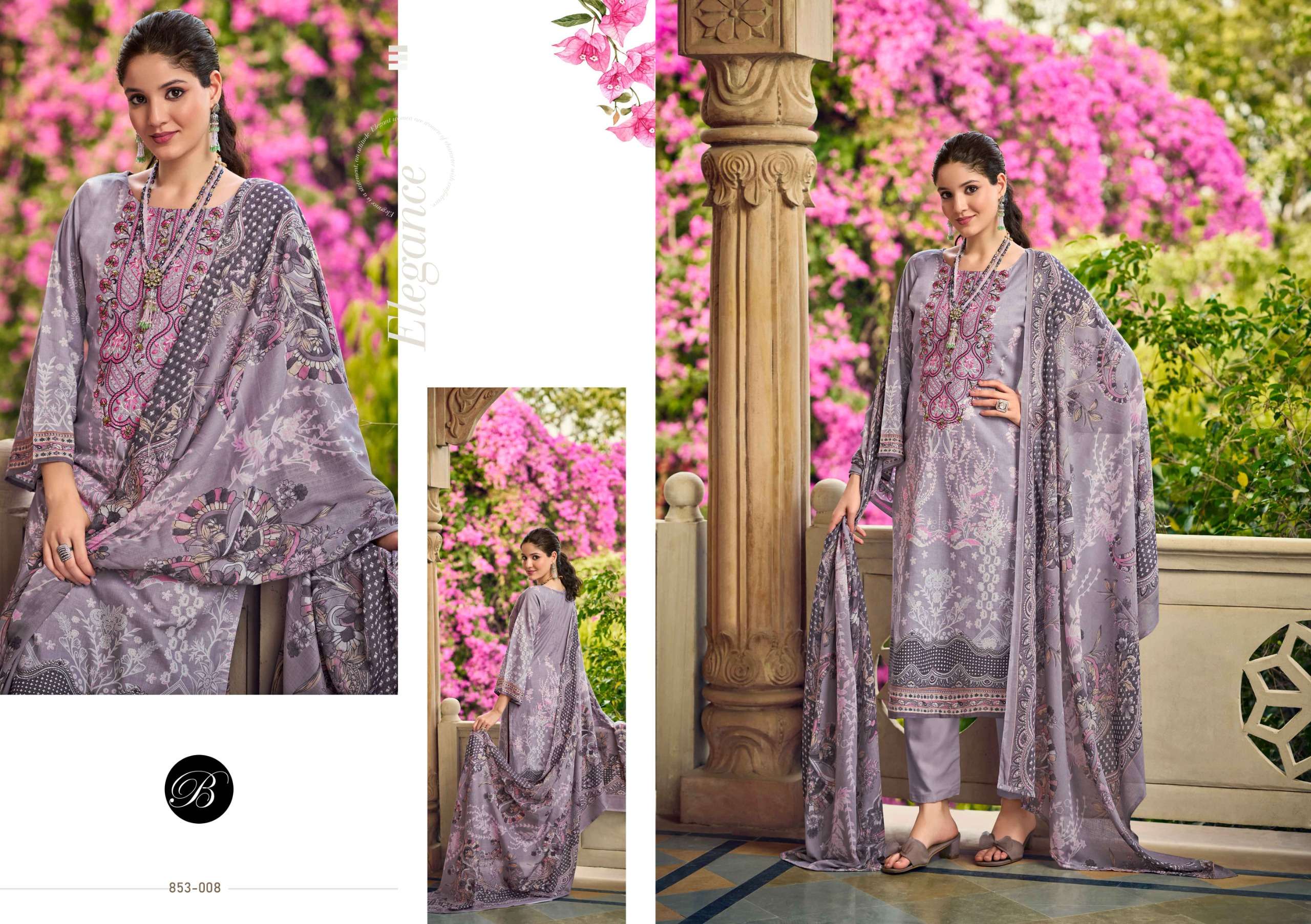 BELLIZA DESIGNER STUDIO NAIRA VOL 107 COTTON PRINT WITH FANCY WORK SUIT