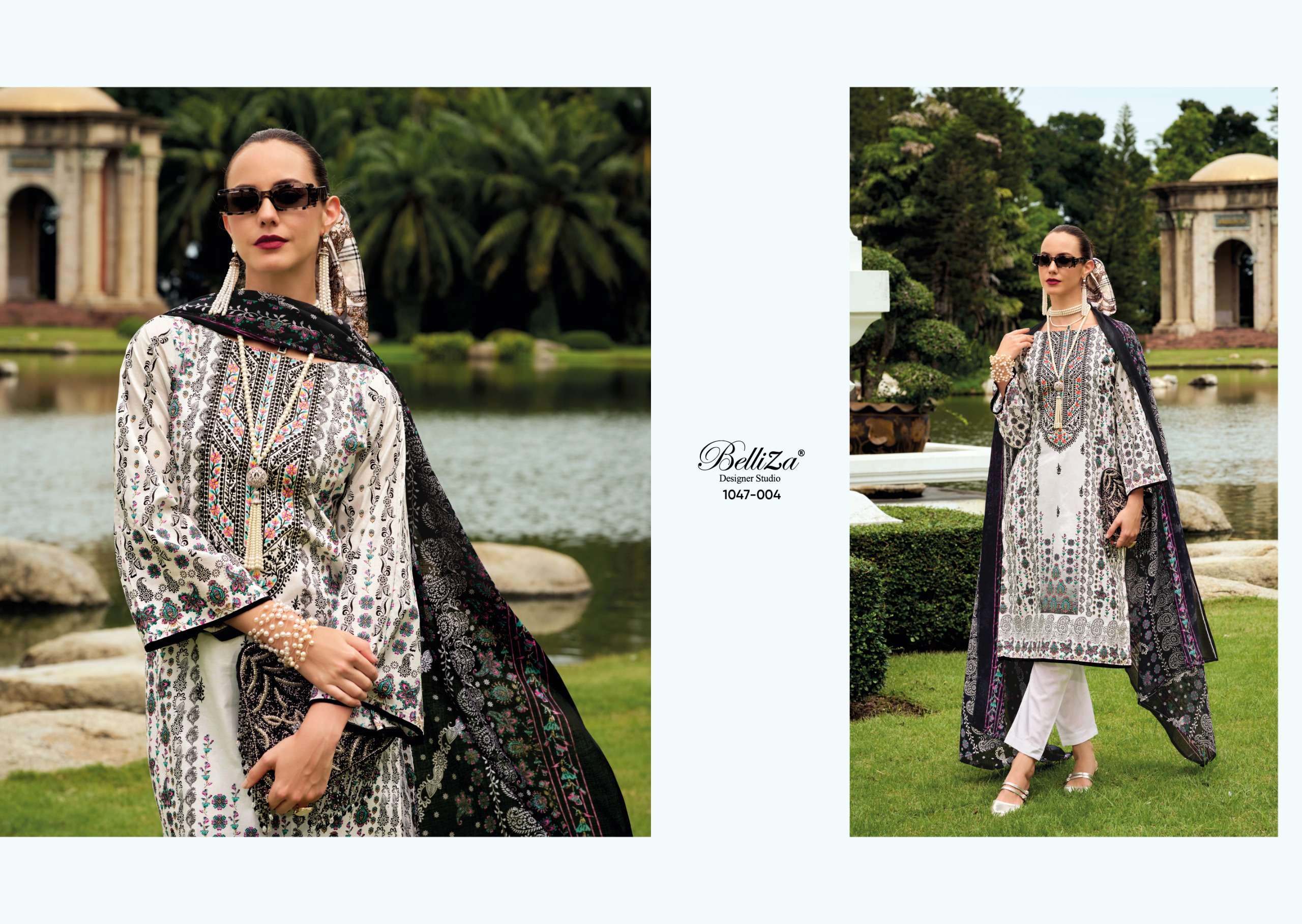 BELLIZA DESIGNER STUDIO NAIRA VOL 108 COTTON PRINT WITH FANCY WORK SUIT
