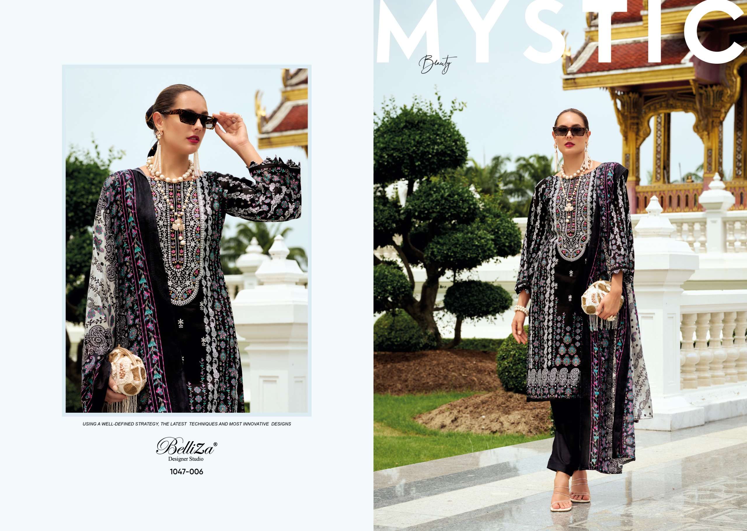 BELLIZA DESIGNER STUDIO NAIRA VOL 108 COTTON PRINT WITH FANCY WORK SUIT