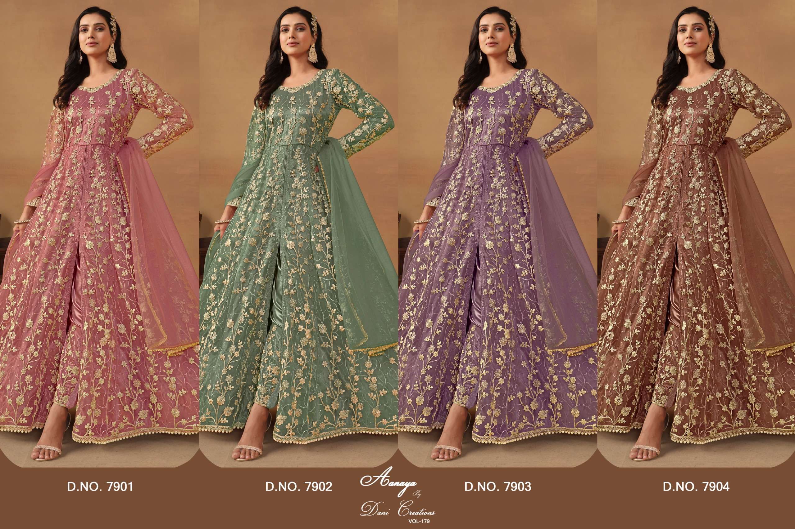 DANI CREATION AANAYA VOL 179 HEAVY DESIGNER PARTY WEAR GOWN DRESS