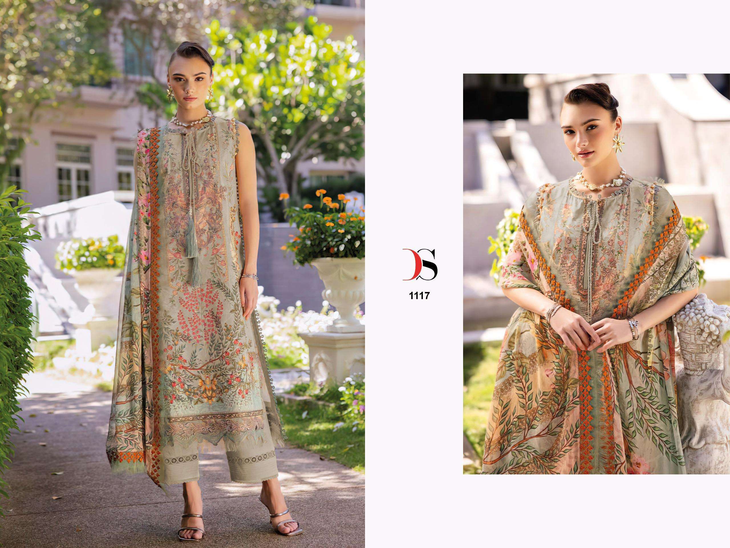 DEEPSY SUITS JADE URBAN LAWN 25 VOL 2 COTTON EMBROIDERY WORK SUIT