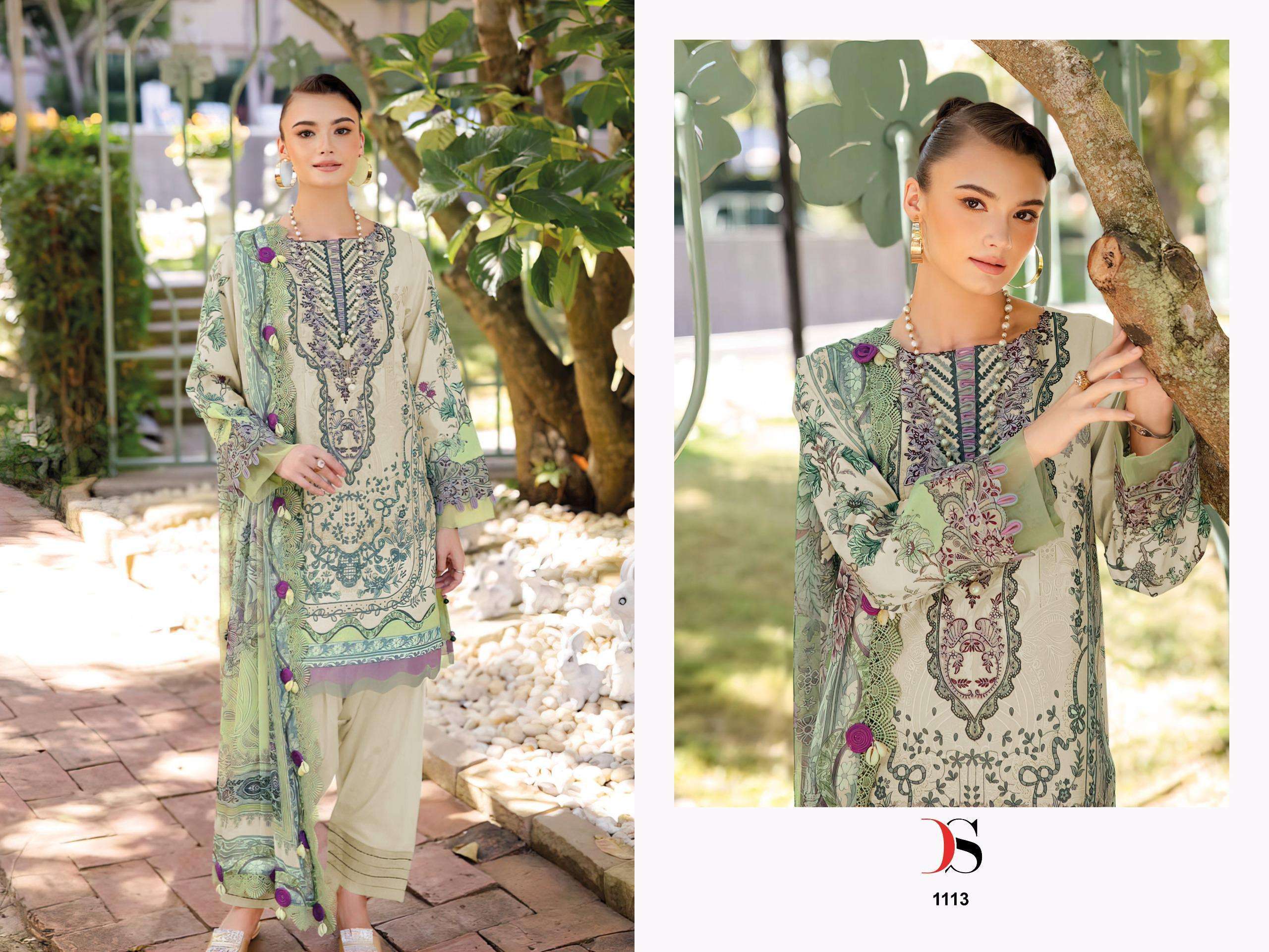 DEEPSY SUITS JADE URBAN LAWN 25 VOL 2 COTTON EMBROIDERY WORK SUIT