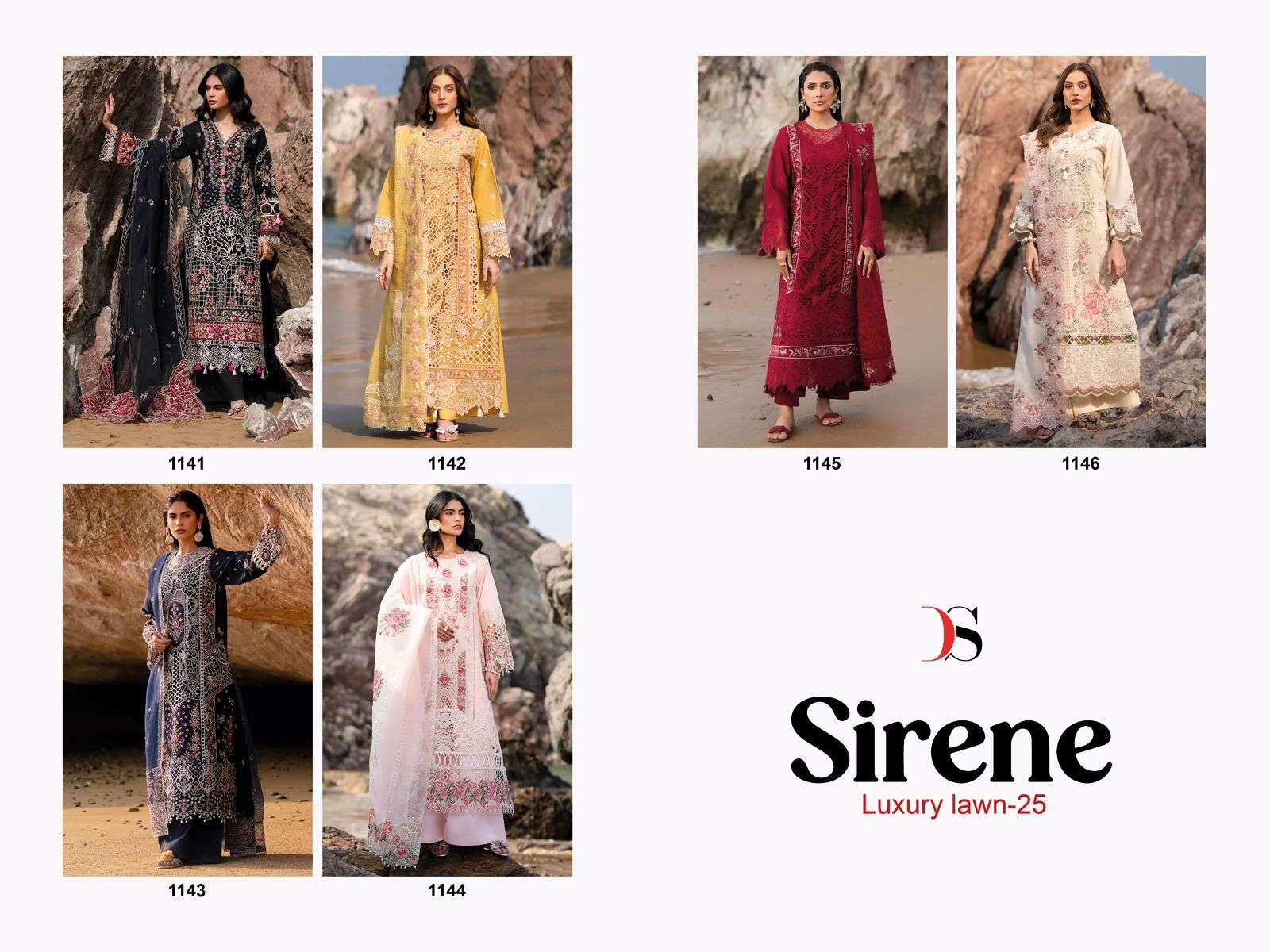 DEEPSY SUITS SIRENE LUXURY LAWN 25 COTTON EMBROIDERED SUIT