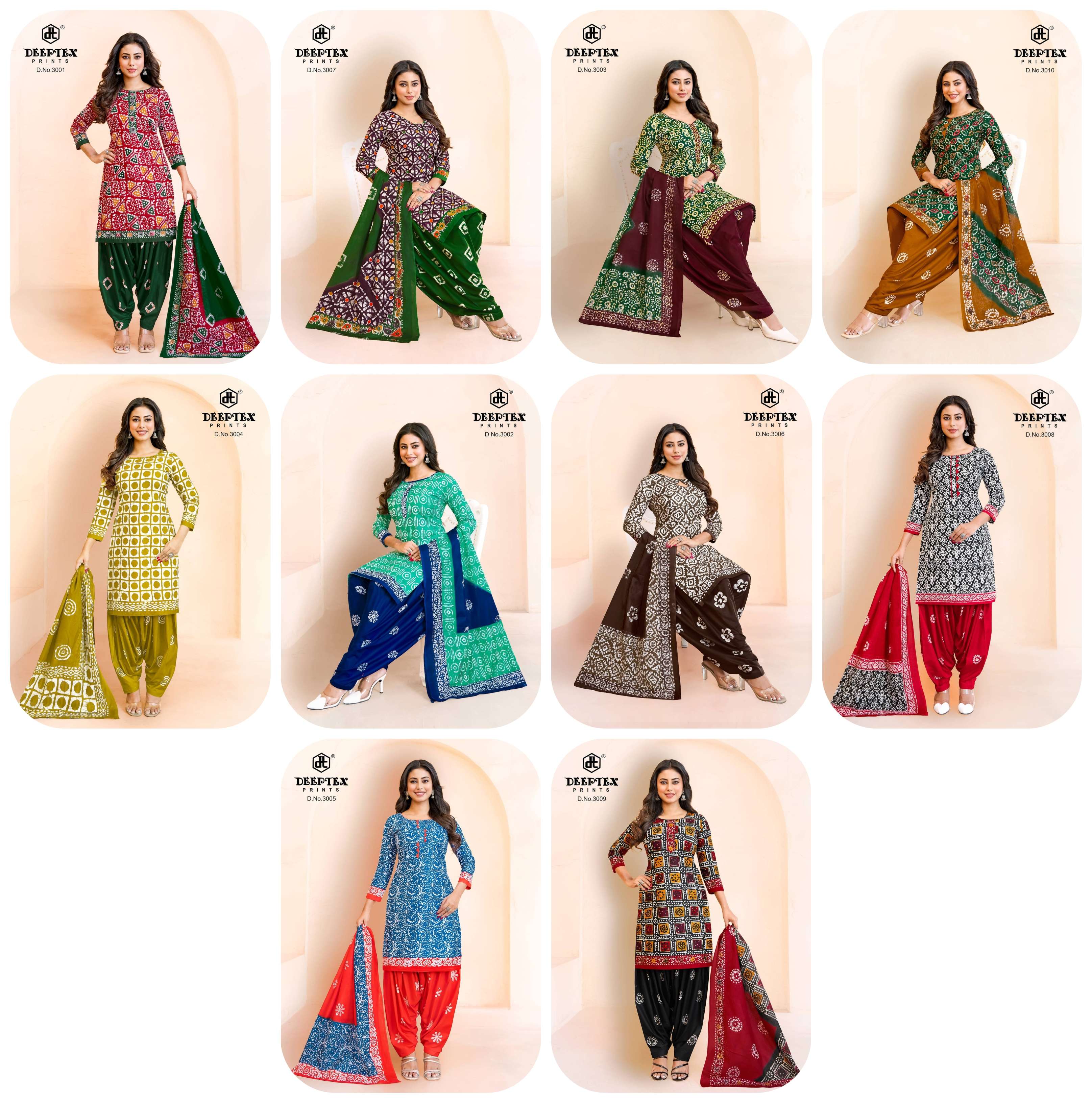 DEEPTEX PRINTS BATIK PLUS VOL 30 COTTON PRINT PATIYALA DRESS