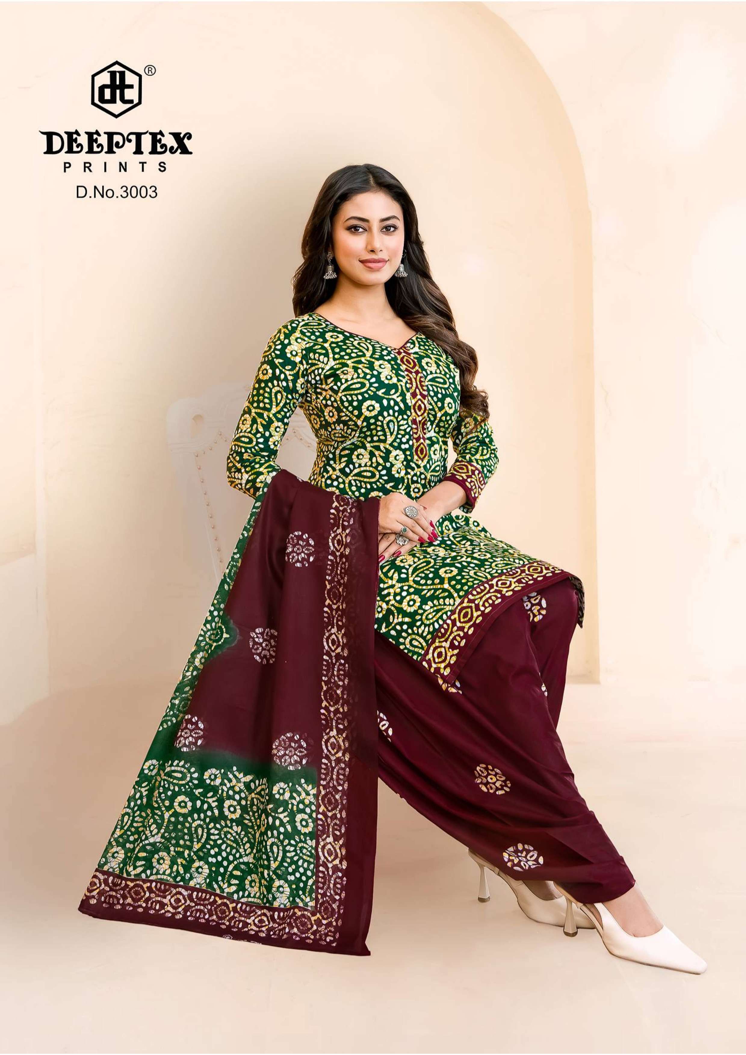 DEEPTEX PRINTS BATIK PLUS VOL 30 COTTON PRINT PATIYALA DRESS