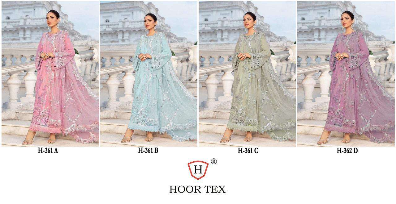 HOOR TEX H 361 GEORGETTE HEAVY EMBROIDERED PAKISTANI SUIT