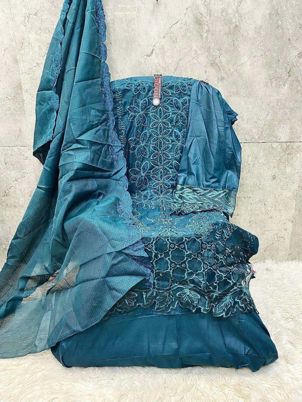 HOOR TEX H 371 COTTON EMBROIDERY DESIGNER WORK SUIT