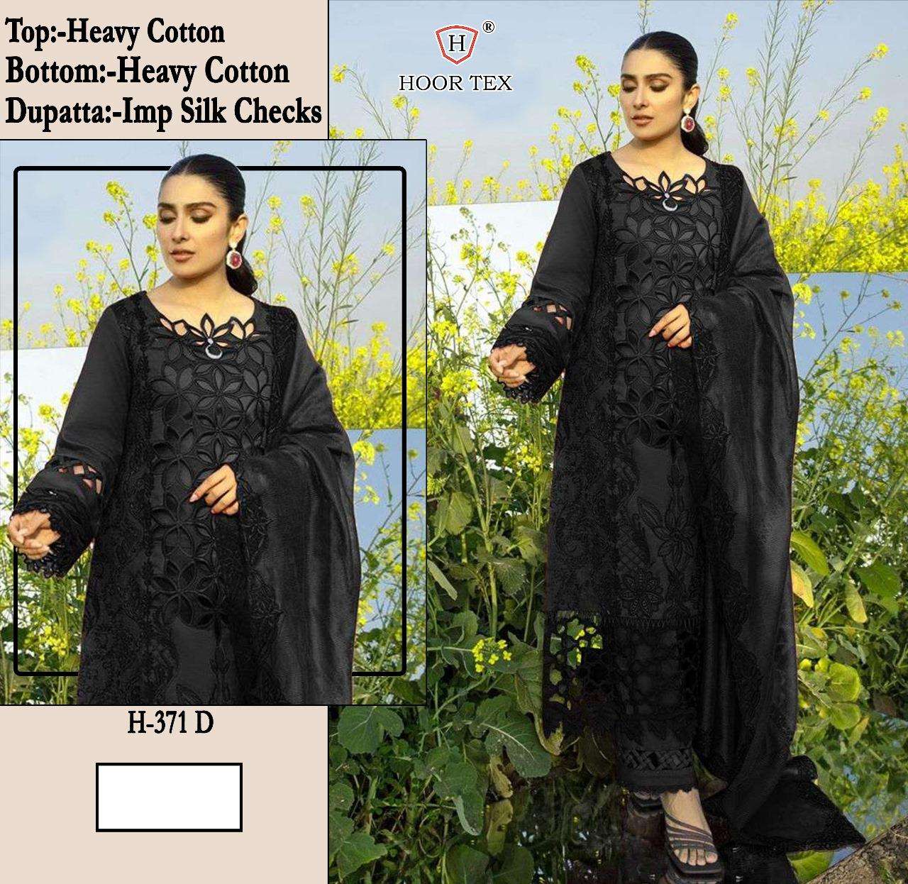 HOOR TEX H 371 COTTON EMBROIDERY DESIGNER WORK SUIT