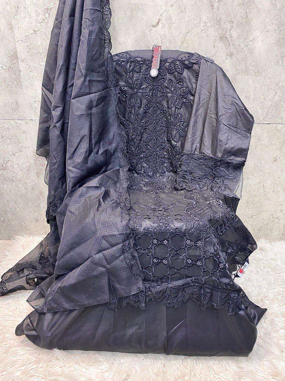 HOOR TEX H 371 COTTON EMBROIDERY DESIGNER WORK SUIT