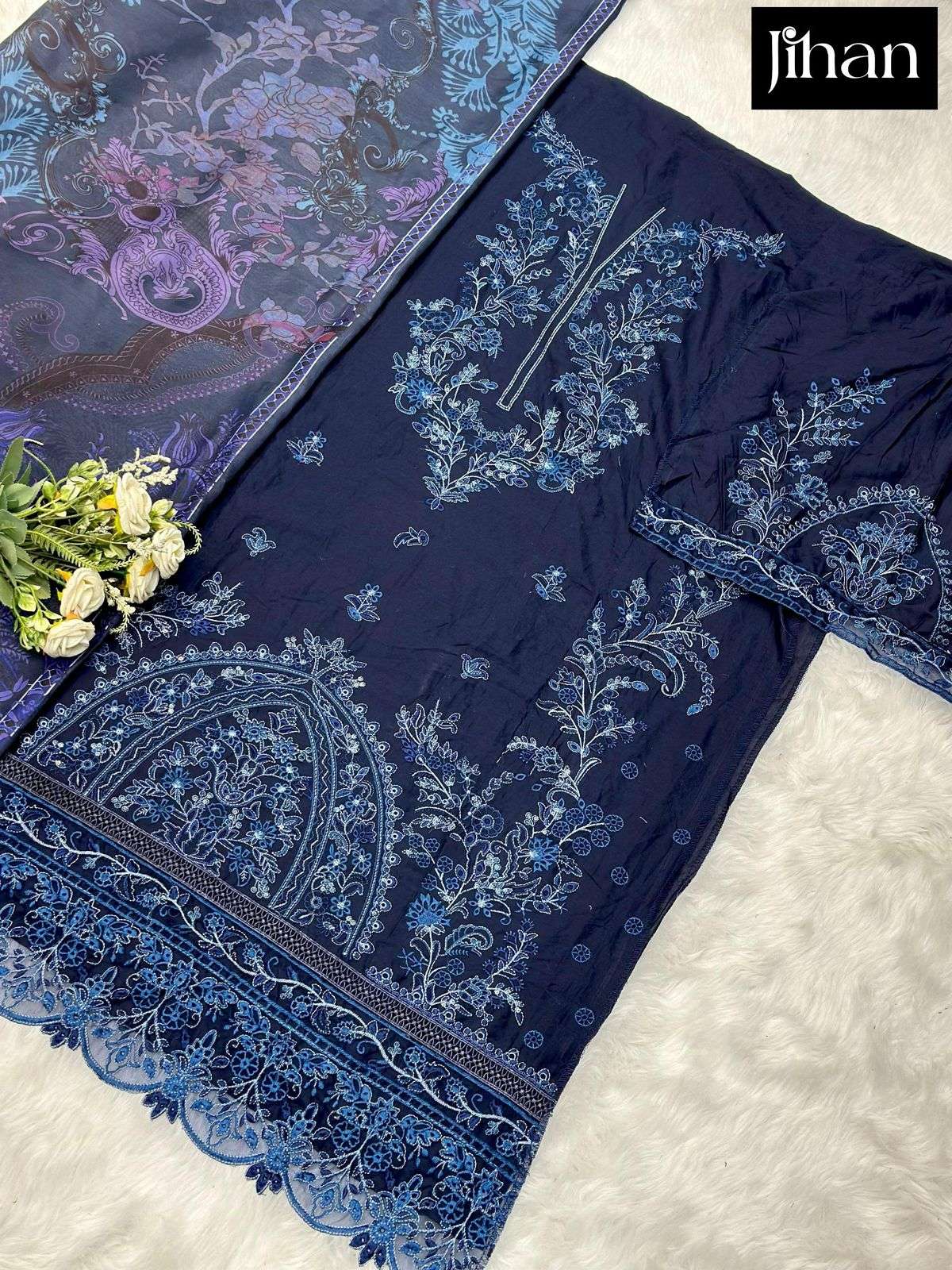 JIHAN FIRDOUS OMBRE LAWN COLLECTION VOL 3 COTTON SALWAR KAMEEZ 