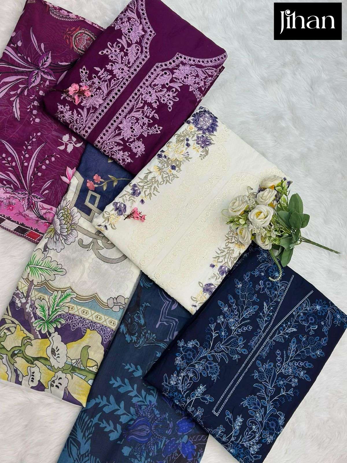 JIHAN FIRDOUS OMBRE LAWN COLLECTION VOL 3 COTTON SALWAR KAMEEZ 