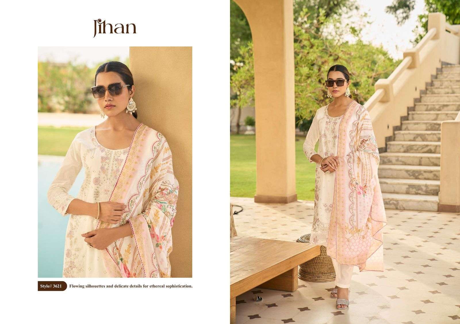 JIHAN TASKEEN VOL 3 COTTON HEAVY EMBROIDERY WORK SALWAR KAMEEZ 
