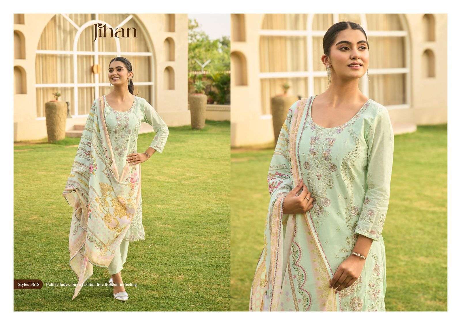 JIHAN TASKEEN VOL 3 COTTON HEAVY EMBROIDERY WORK SALWAR KAMEEZ 