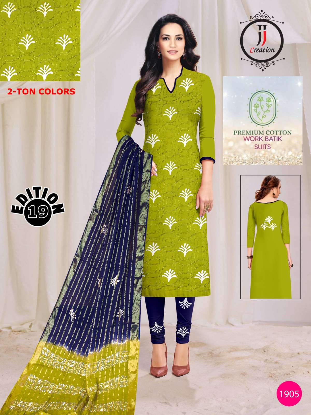 JJ CREATION PREMIUM COTTON WORK BATIK SUITS EDITION 19 