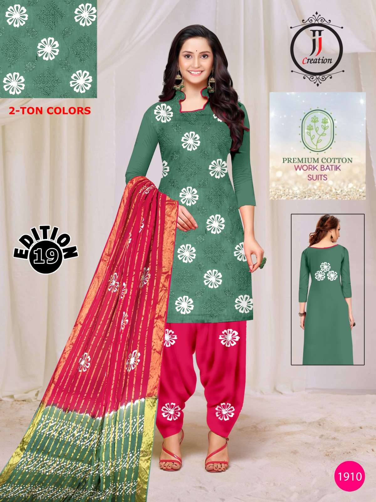 JJ CREATION PREMIUM COTTON WORK BATIK SUITS EDITION 19 