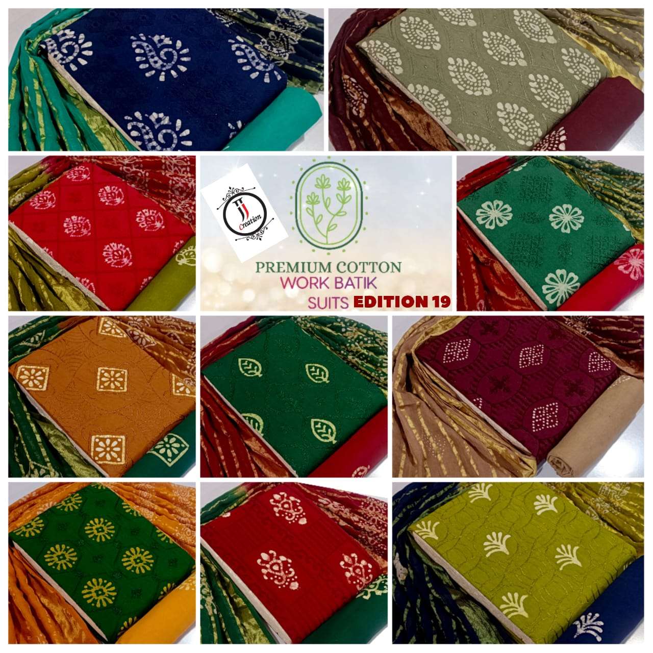 JJ CREATION PREMIUM COTTON WORK BATIK SUITS EDITION 19 