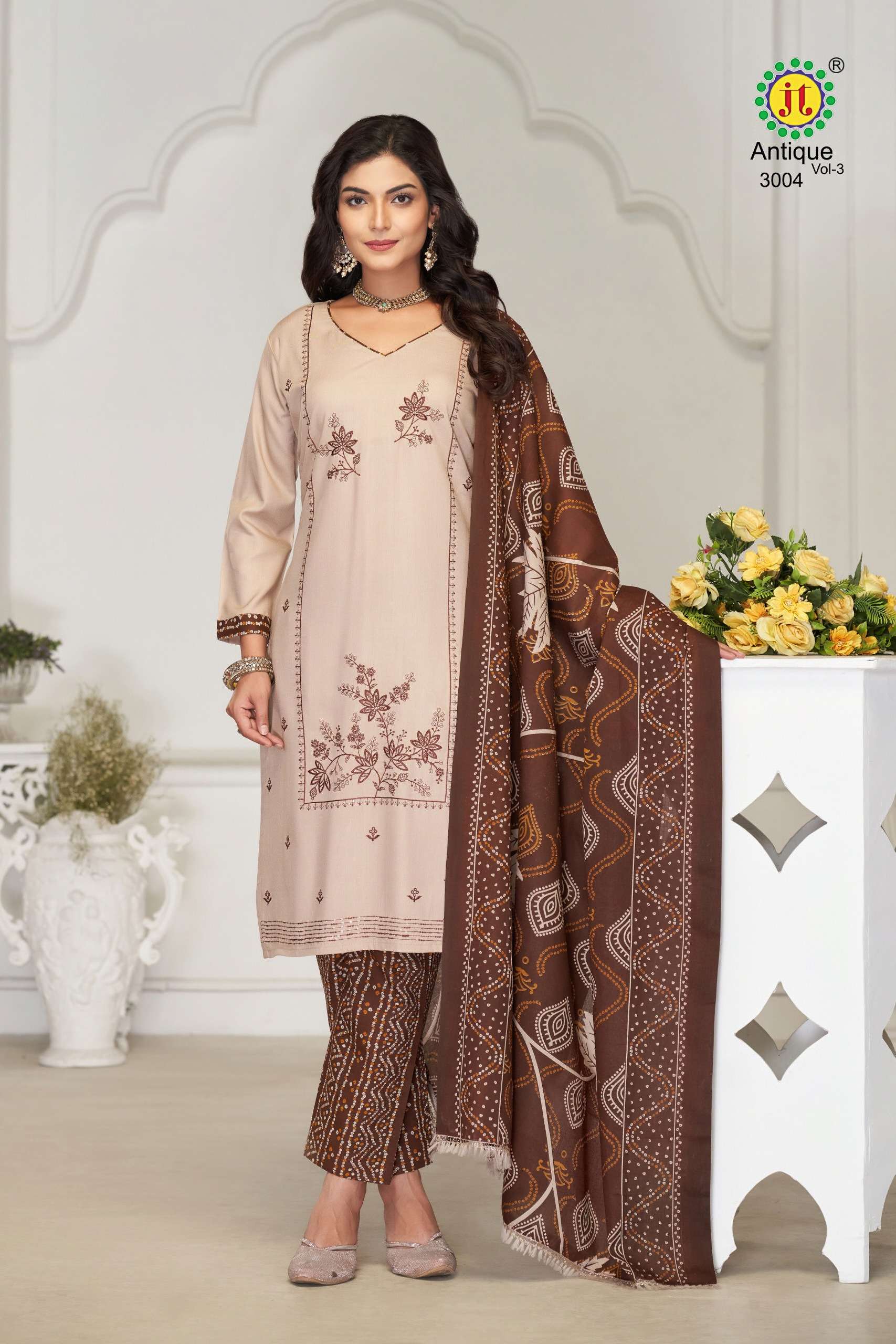 JT ANTIQUE VOL 3 RAYON PREMIUM WORK LADIES SUIT